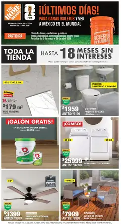 Vista previa de Home Depot catálogo, nuevo folleto de la tienda, válido en México a partir del 16.04.2026