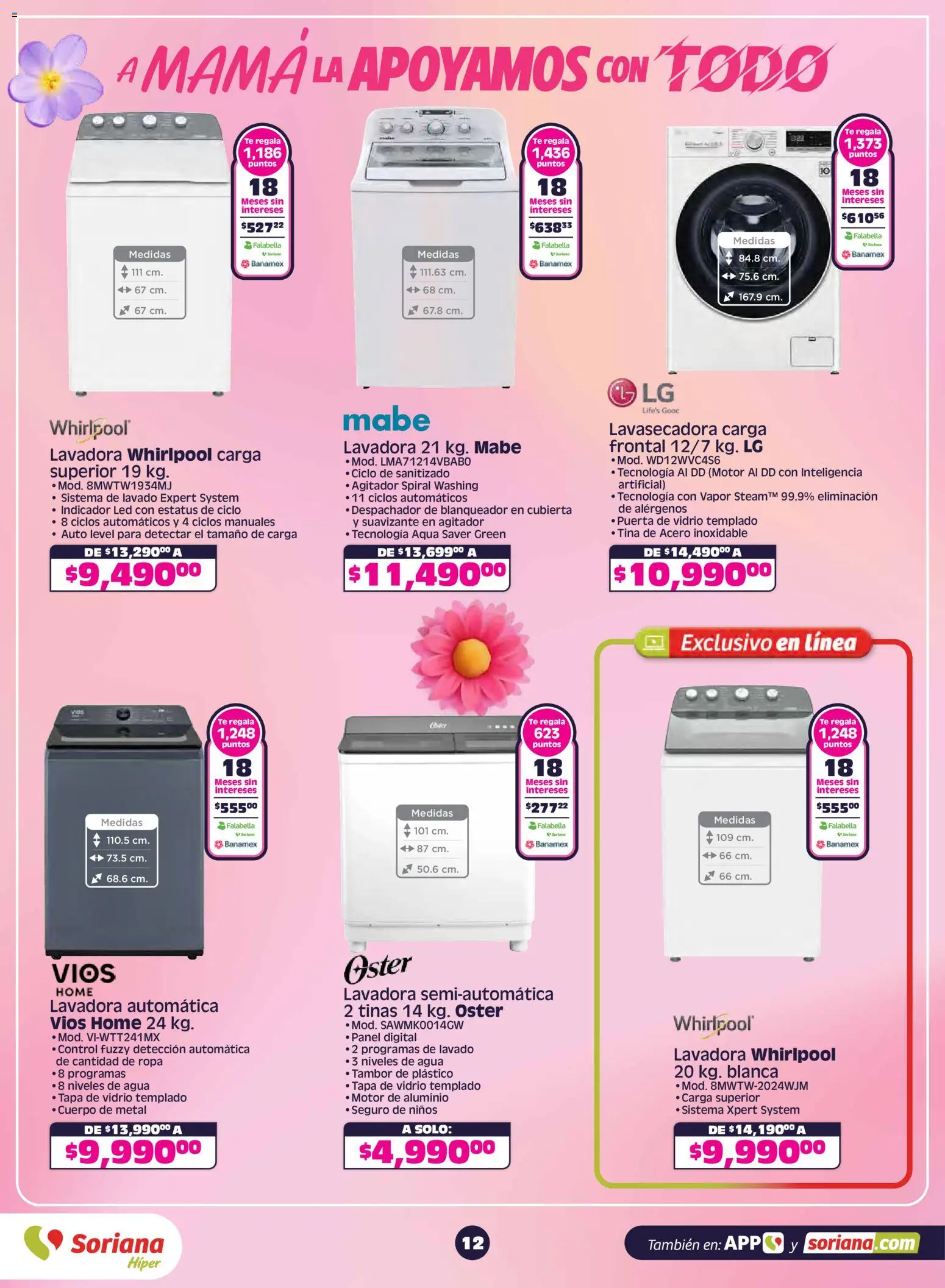 Nuevas ofertas de Soriana válidas en toda la República Mexicana desde el 30.04.2026. ¡Encuentra las mejores ofertas en Soriana A mamá la apoyamos con todo Híper Nacional! | Página: 13