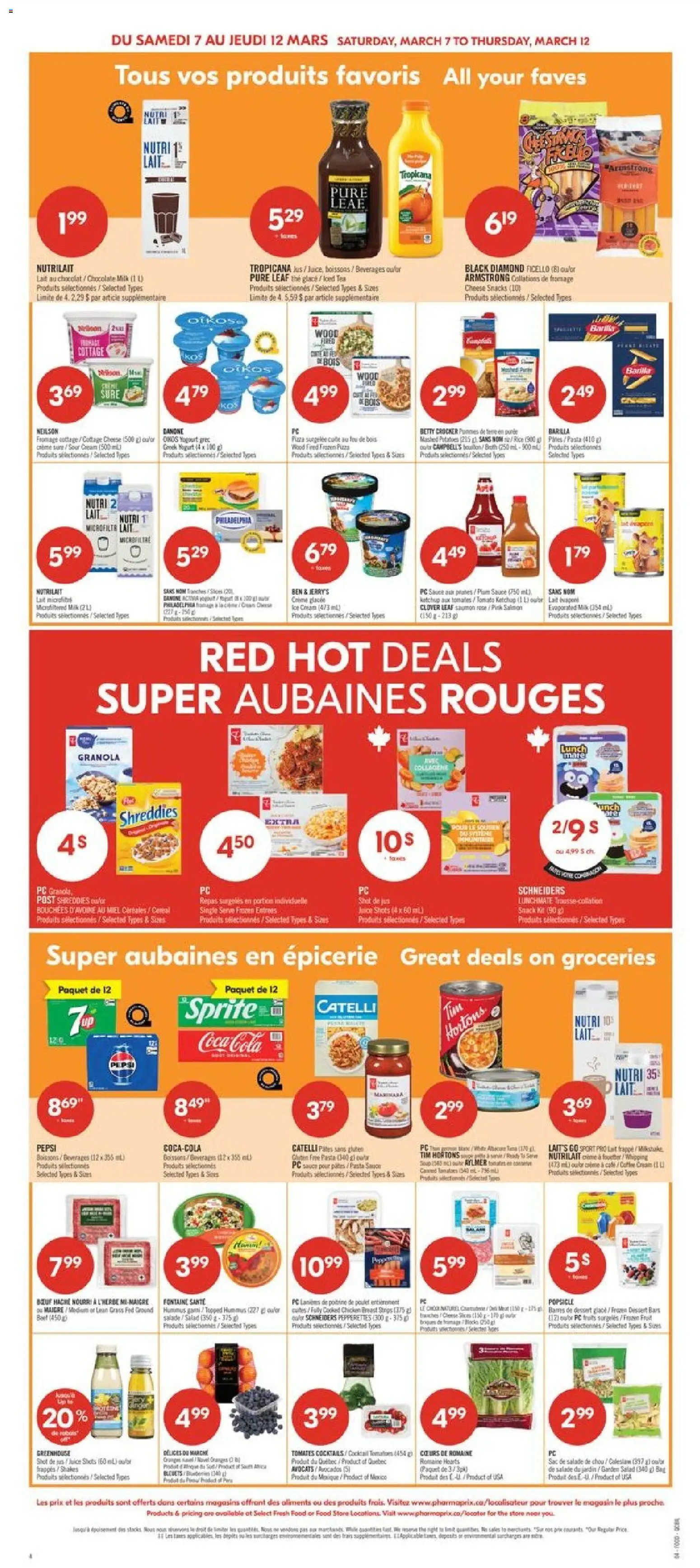 Pharmaprix flyer valid from 06.03.2026 | Page: 4 | Products: Rice, Ice cream, Potatoes, Tomatoes