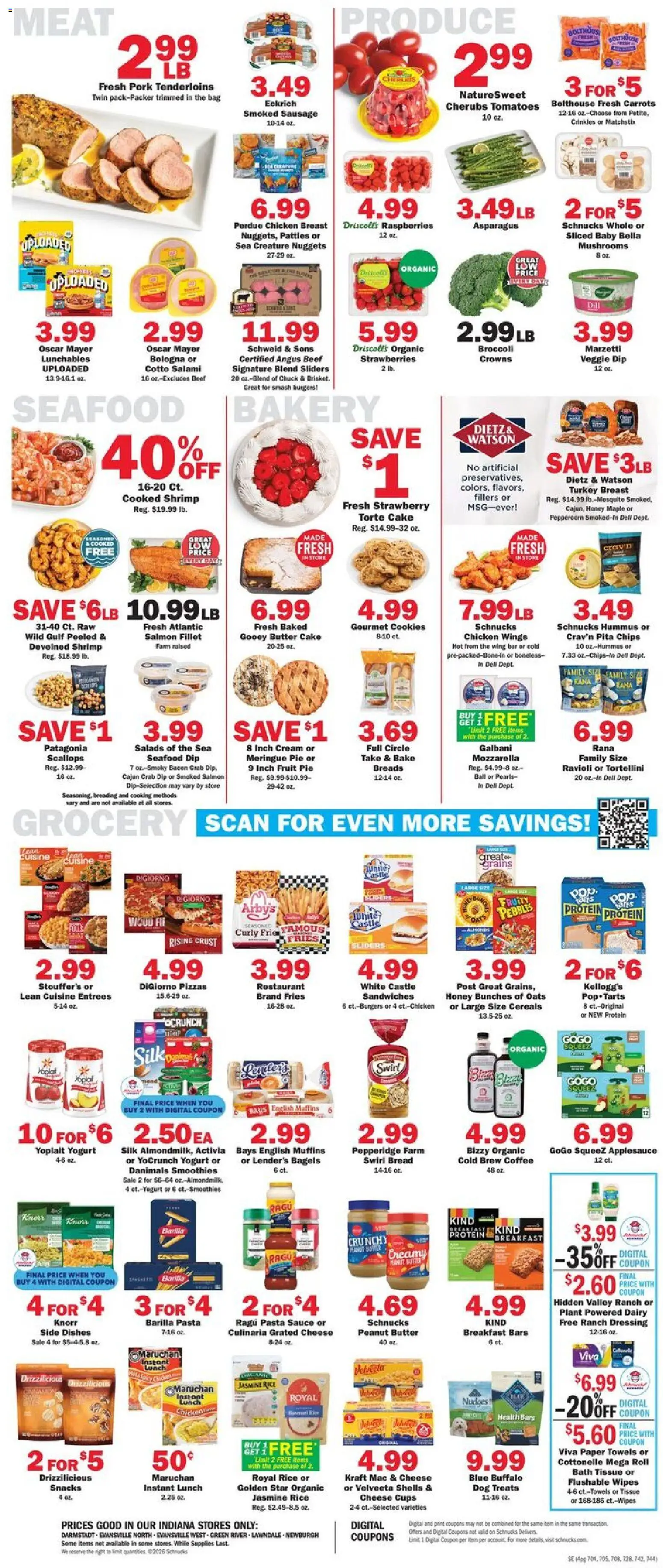 Schnucks Weekly Print Ad - IN - valid from 06.05.2026 | Page: 6 | Products: Asparagus, Rice, Chips, Cream