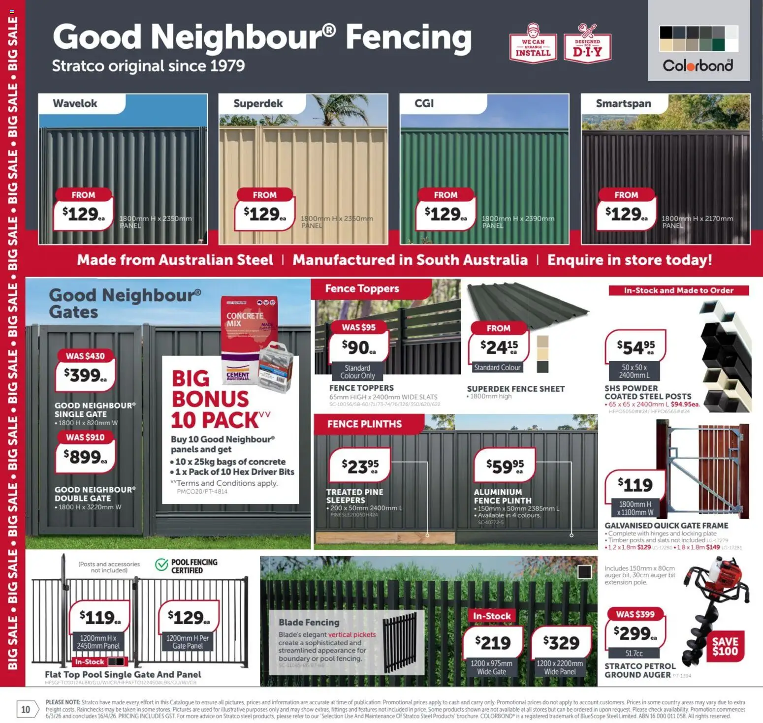 Stratco catalogue - valid from 06.03.2026 | Page: 10 | Products: Fence, Gate, Powder, Accessories
