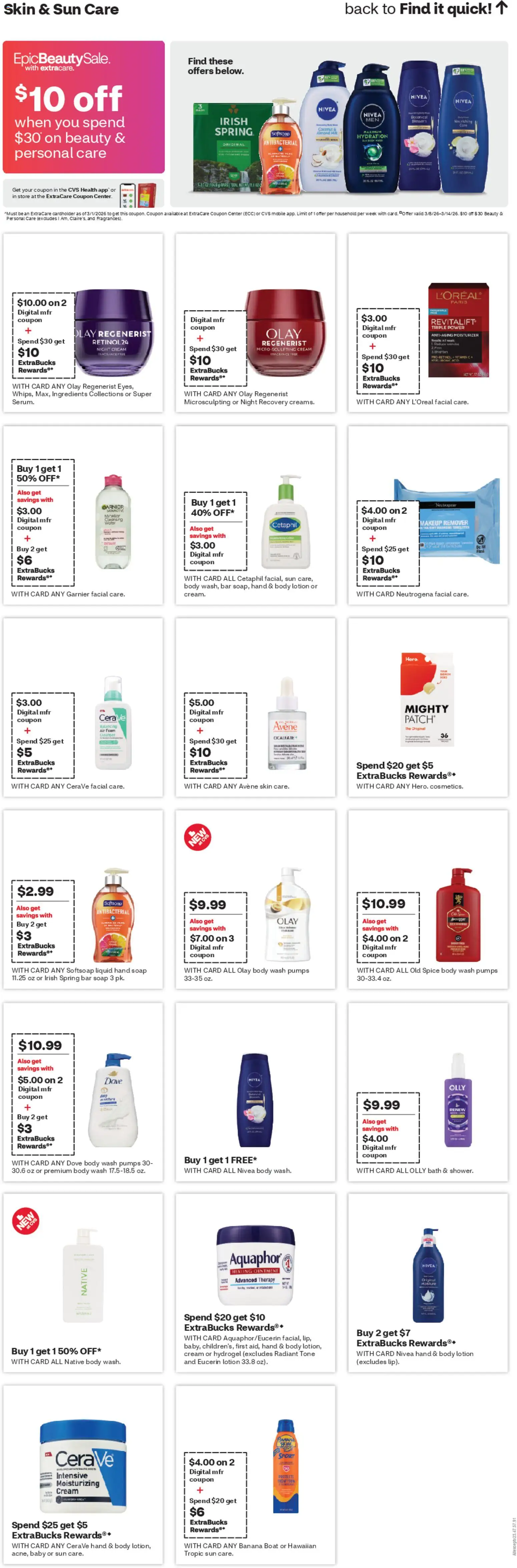 CVS Pharmacy Weekly Ad - valid from 08.03.2026 | Page: 12 | Products: Vitamin, Bath, Bar Soap, Water