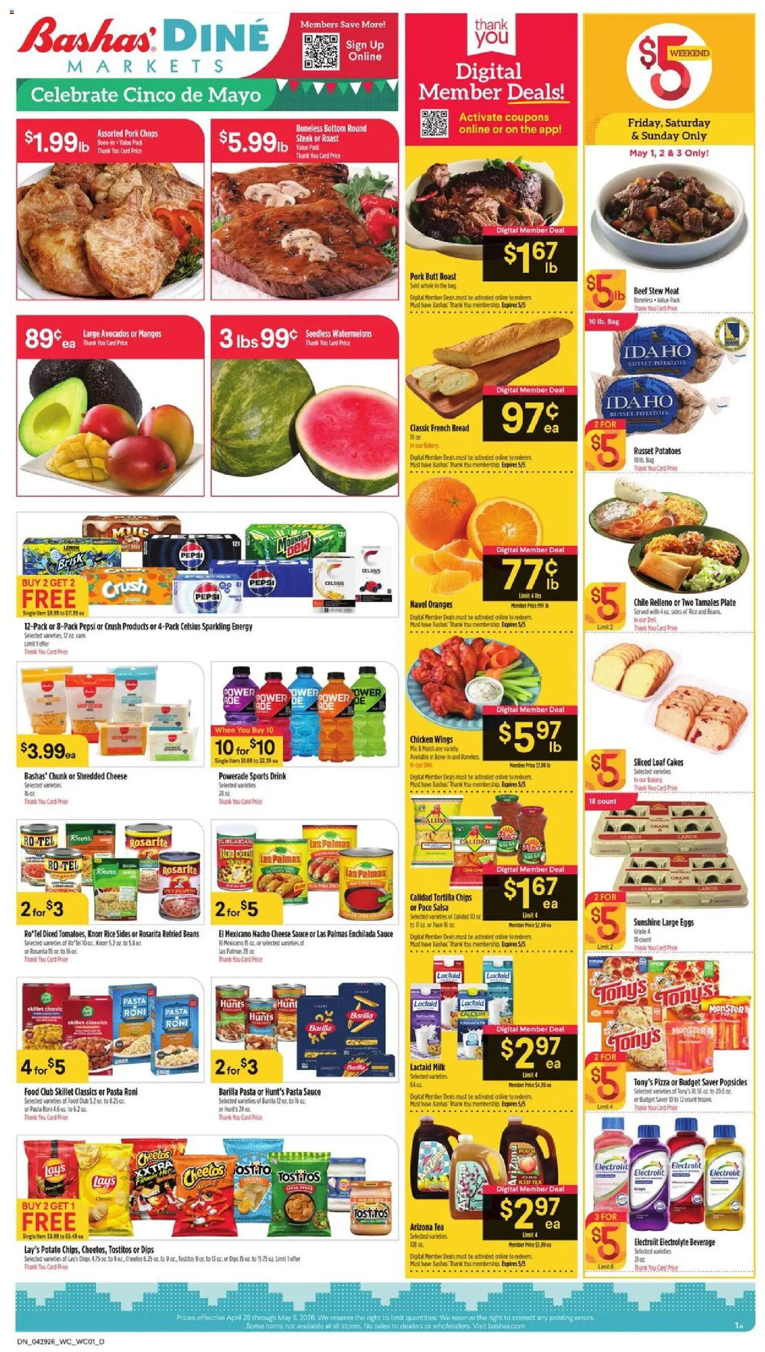 Basha's Dine - valid from 29.04.2026 | Page: 1 | Products: Skillet, Beef, Pasta, Potatoes