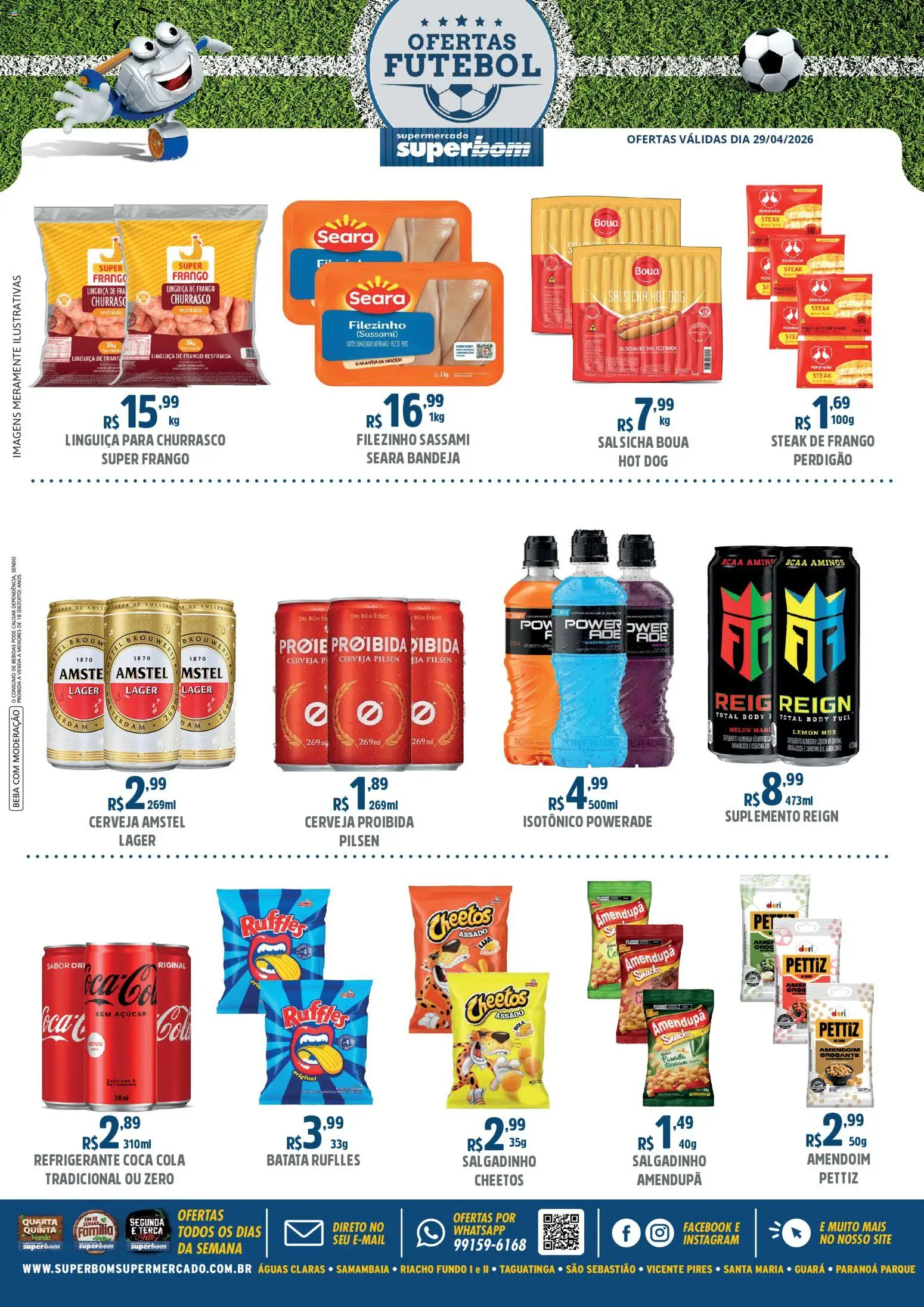 Superbom Folheto - válido de 29.04.2026 | Página: 1 | Produtos: Amendoim, Cerveja, Bandeja, Body