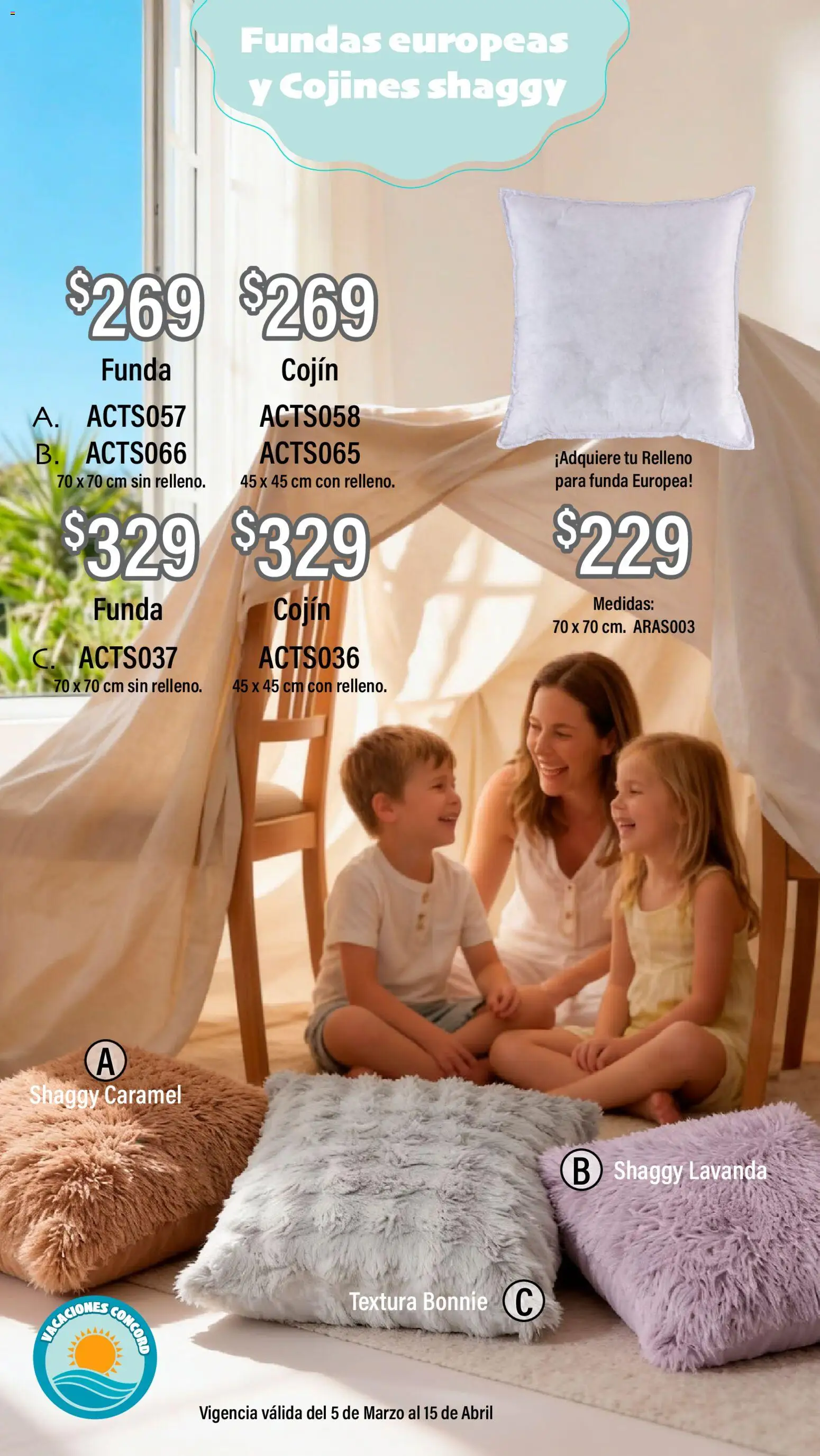 Nuevas ofertas de Colchas Concord válidas en toda la República Mexicana desde el 05.03.2026. ¡Encuentra las mejores ofertas en Colchas Concord catálogo Vacaciones! | Página: 35 | Productos: Funda