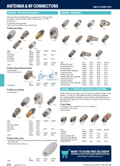 Preview of Jaycar Engineering & Scientific Catalogue 2025/2026  - valid from 09.07.2025 | Page: 274 | Products: Socket, Antenna, Tv, Cable