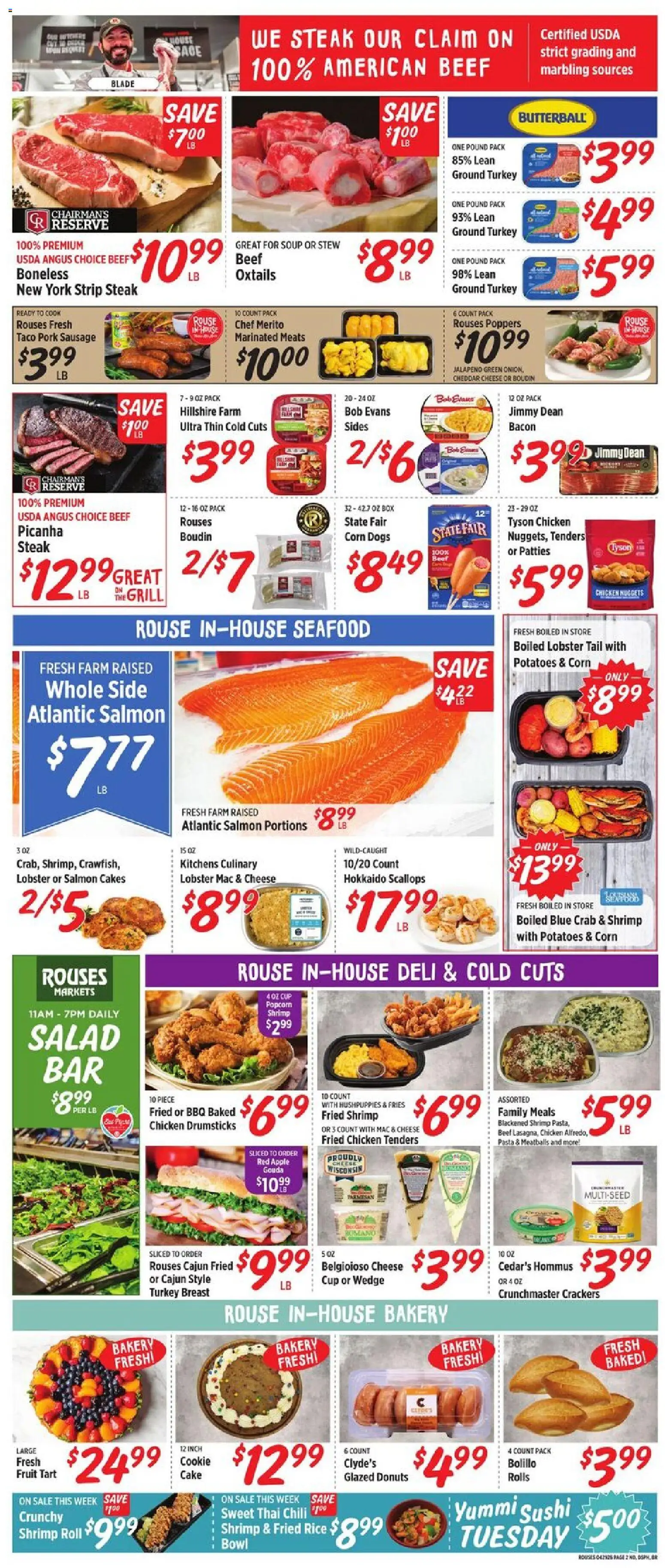 Rouses Weekly Ad - LA - valid from 29.04.2026 | Page: 3 | Products: Cheese, Rice, Salad, Grill