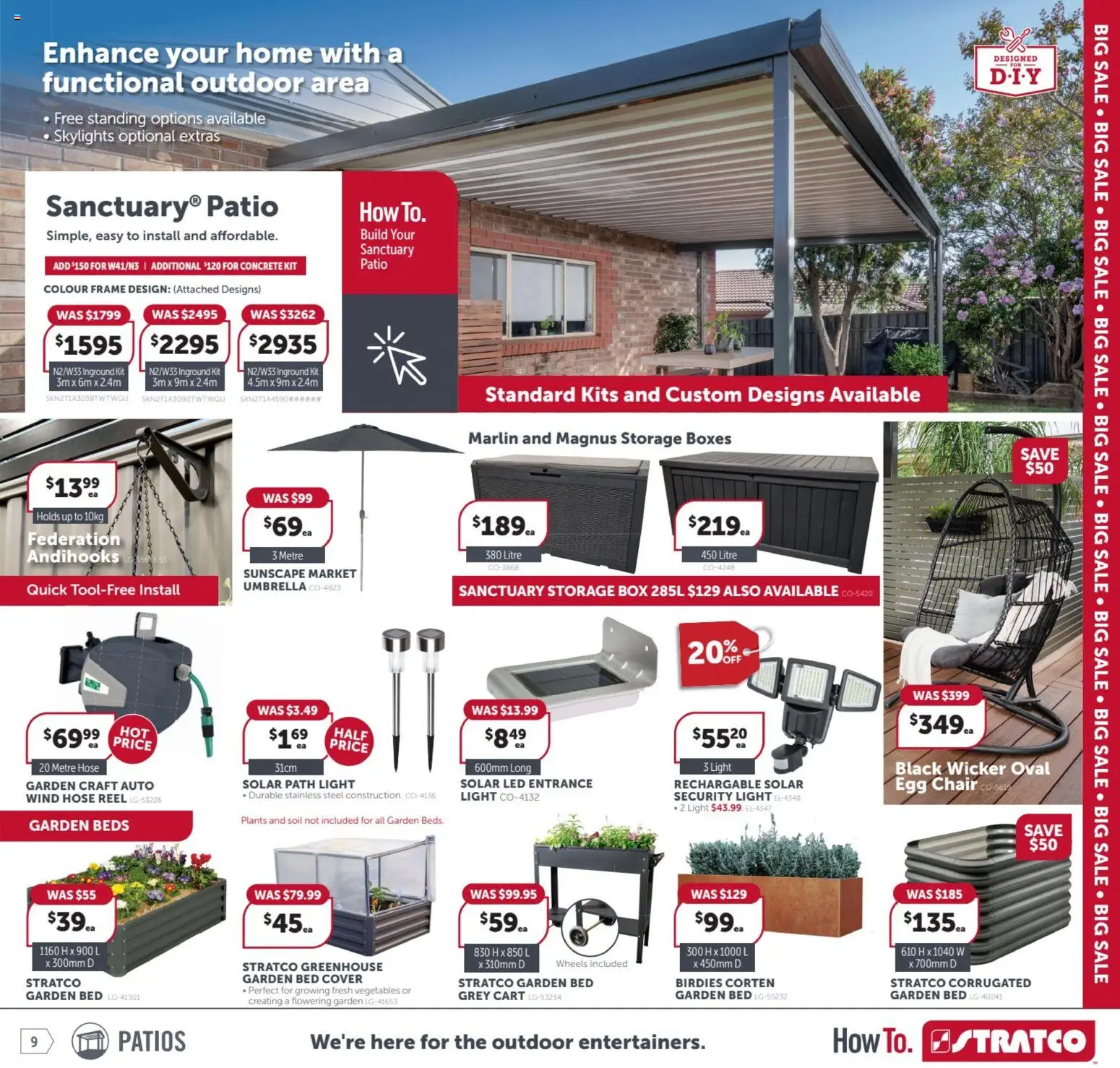 Stratco catalogue - valid from 06.03.2026 | Page: 9 | Products: Cart, Vegetables, Greenhouse, Umbrella