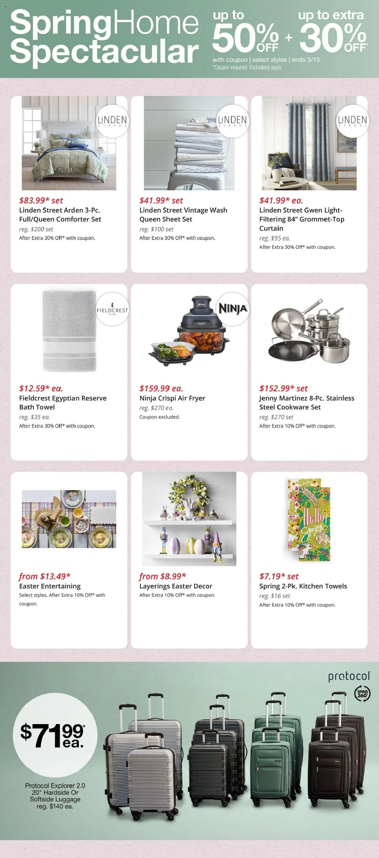 JCPenney Weekly Ad - valid from 13.03.2026 | Page: 7 | Products: Fryer, Bath, Comforter, Sheet