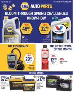 Preview of NAPA Auto Parts weekly flyer from shop NAPA Auto Parts valid from 01.04.2026