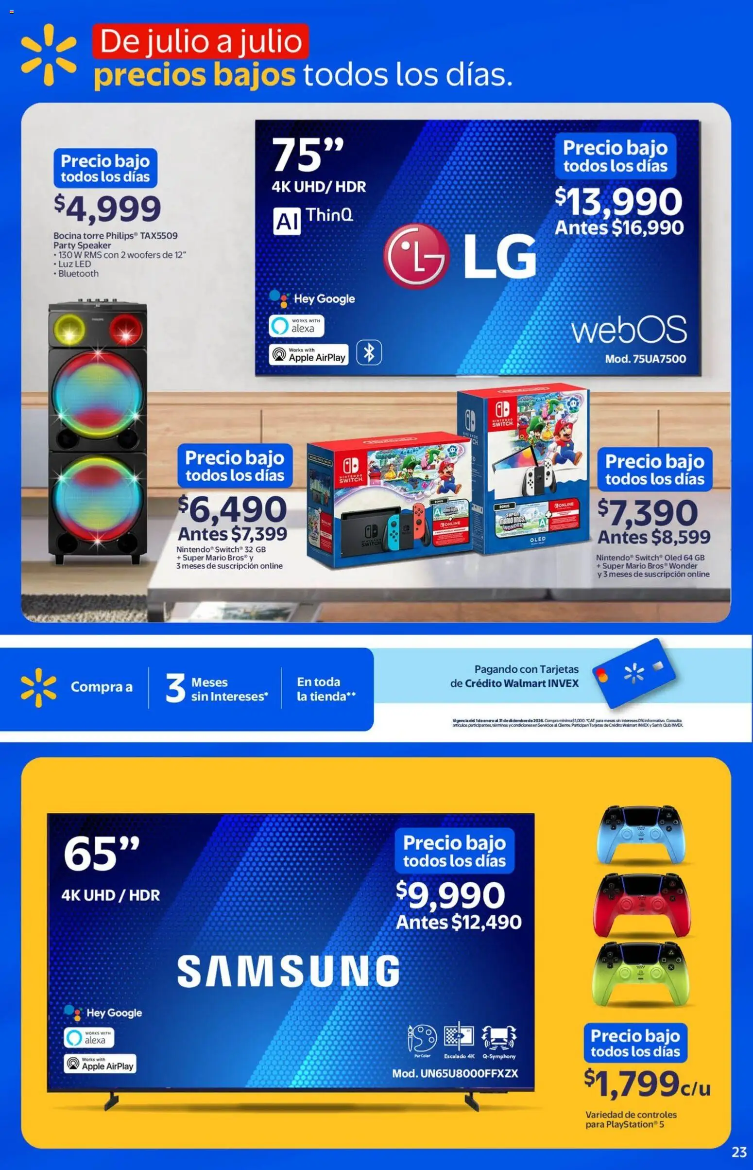 Nuevas ofertas de Walmart válidas en toda la República Mexicana desde el 29.04.2026. ¡Encuentra las mejores ofertas en Walmart folleto Temporada de precios bajos todo el año! | Página: 23