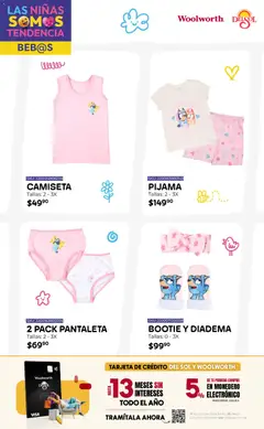 Vista previa de Del Sol y Woolworth katalog Moda Niños 2026, nuevo folleto de la tienda, válido en México a partir del 16.04.2026 | Página: 18 | Productos: Pijama, Monedero, Camiseta