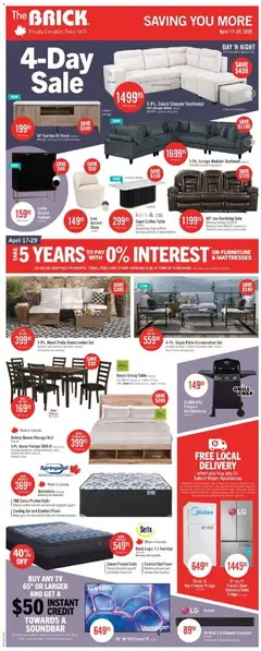 Preview of The Brick weekly flyer / circulaire from shop The Brick valid from 17.04.2026