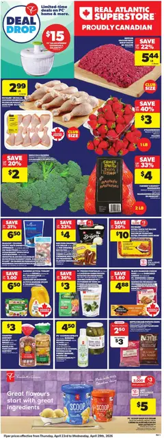 Preview of Atlantic Superstore weekly flyer / circulaire from shop Atlantic Superstore valid from 23.04.2026 | Page: 3 | Products: Beef, PC, Kettle, Chicken