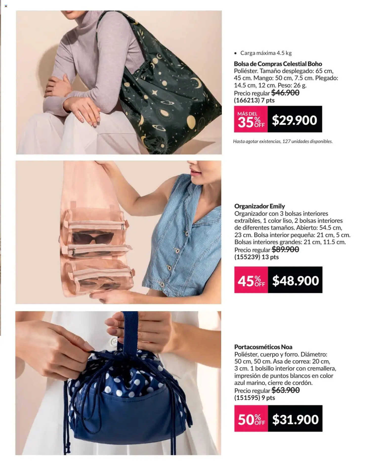 Avon revista - valida desde el 25.02.2026 | Página: 105 | Productos: Portacosmeticos, Bolsa, Peso, Organizador