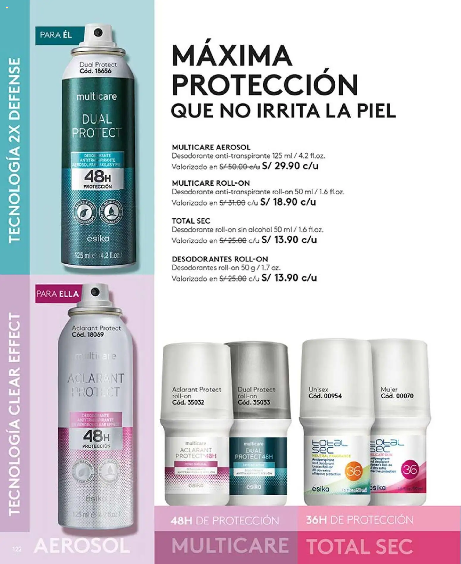 Catálogo Ésika válido desde 14.03.2026 | Página: 122 | Productos: Desodorante, Antitranspirante