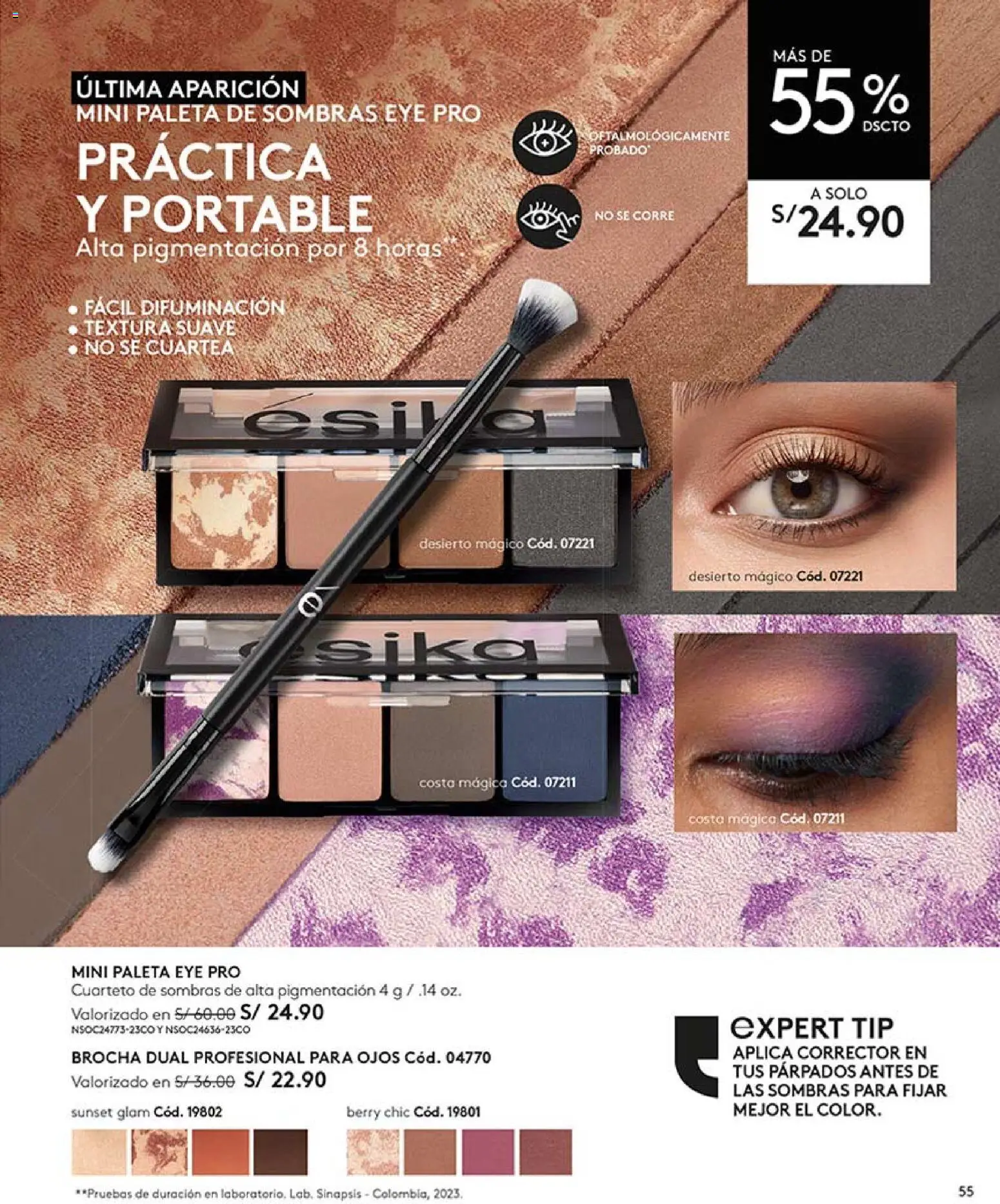 Catálogo Ésika válido desde 14.03.2026 | Página: 55 | Productos: Brocha, Corrector