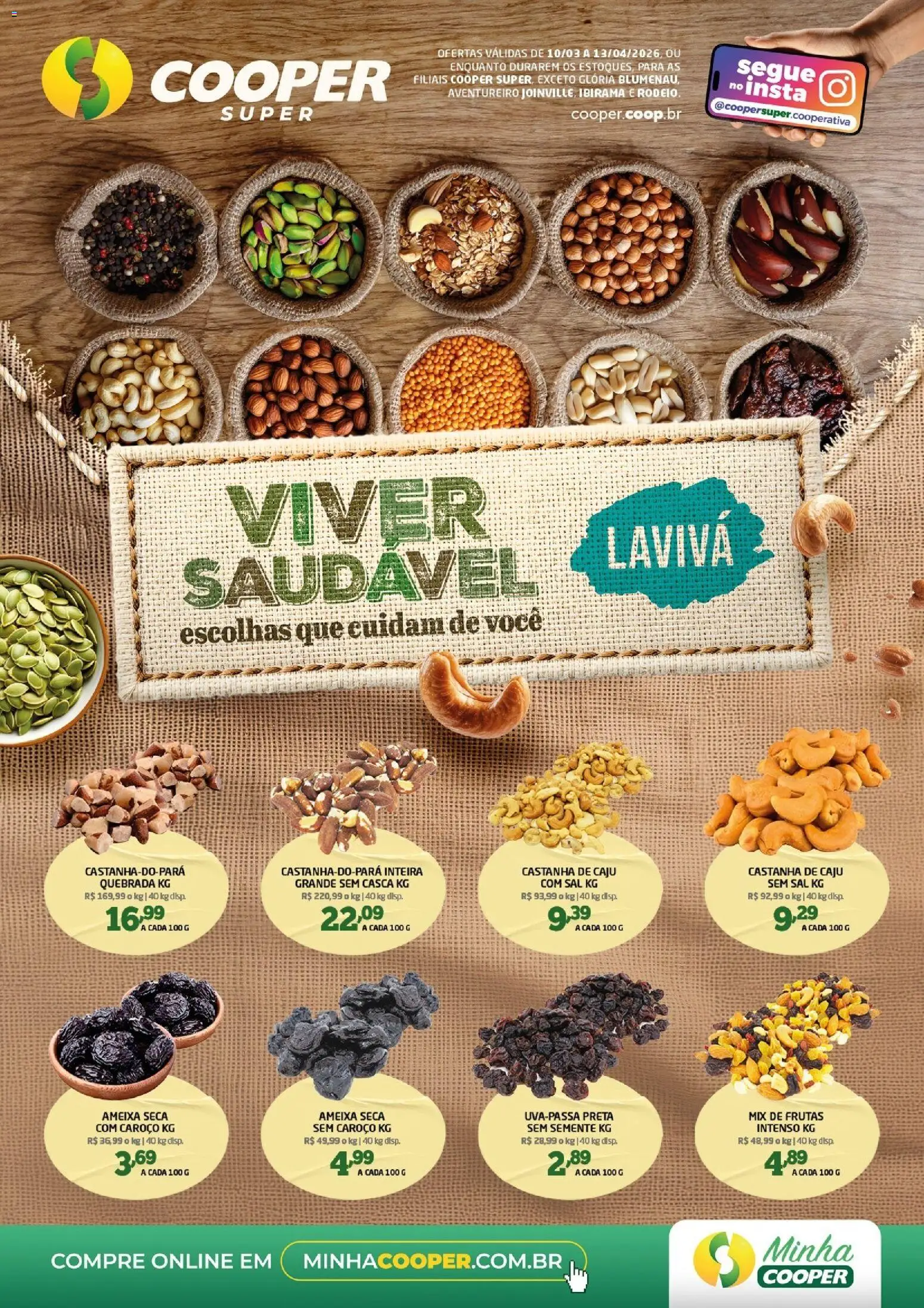 Cooper Folheto - válido de 10.04.2026 | Página: 1 | Produtos: Caju, Castanha de caju, Sal, Ameixa