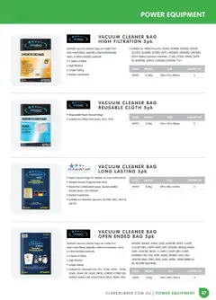 Preview of Clark Rubber Catalogue  - valid from 05.05.2025 | Page: 47 | Products: Battery, Cleaner, Suit, Weight