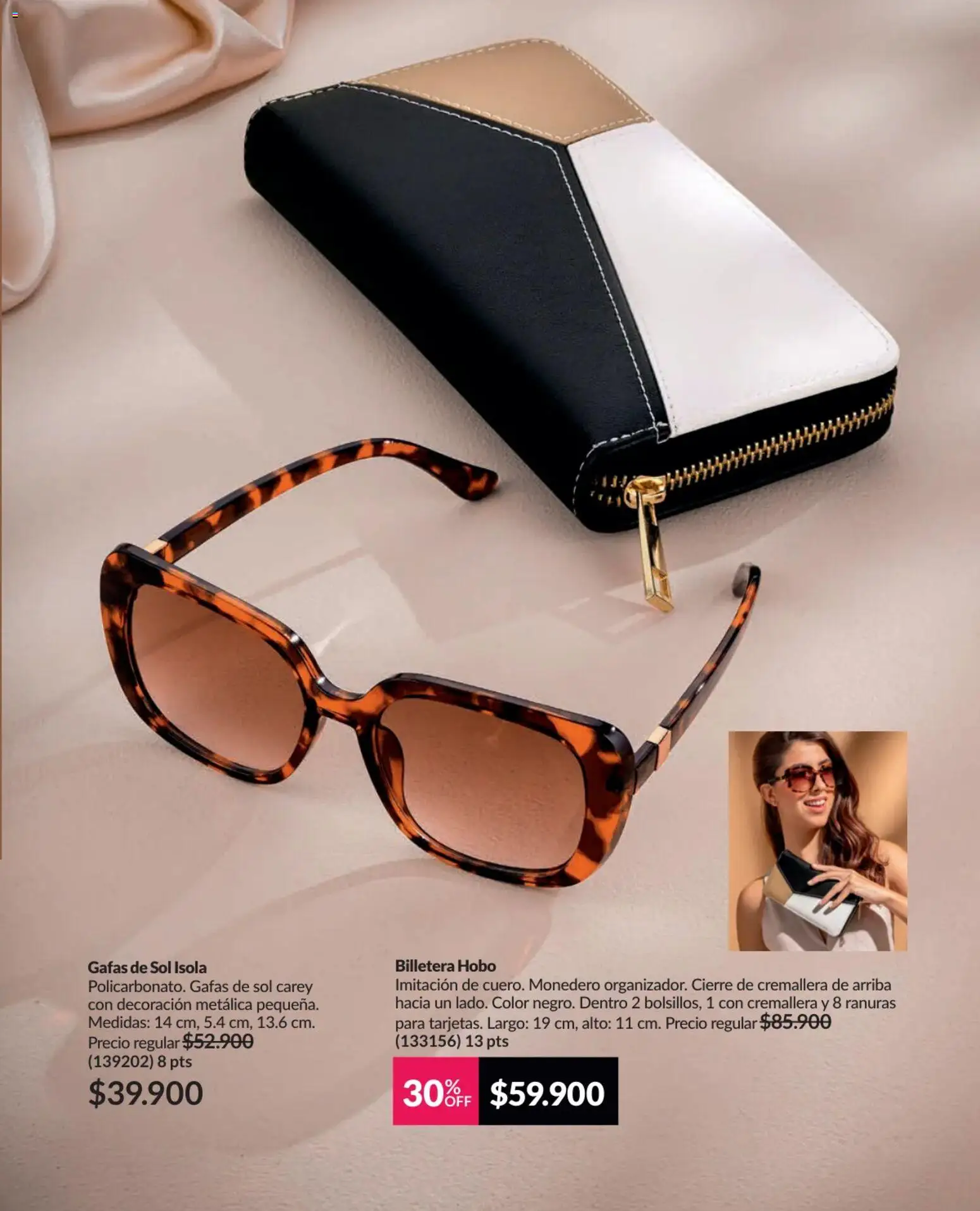 Avon revista - valida desde el 25.02.2026 | Página: 99 | Productos: Billetera, Gafas de sol, Monedero