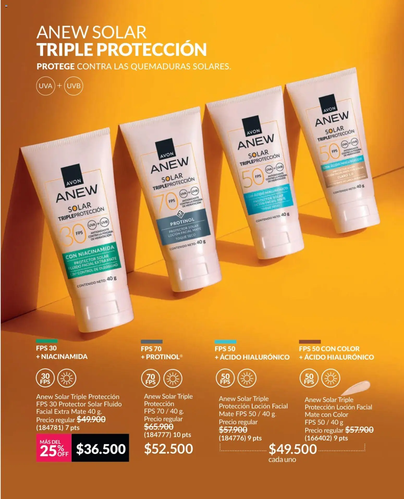 Avon revista - valida desde el 25.02.2026 | Página: 124 | Productos: Loción, Uva, Protector solar