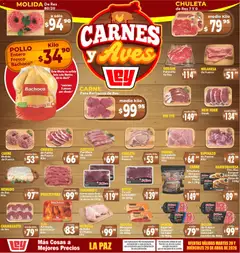 Vista previa de Casa Ley folleto Carnes y Aves La Paz, nuevo folleto de la tienda, válido en México a partir del 28.04.2026