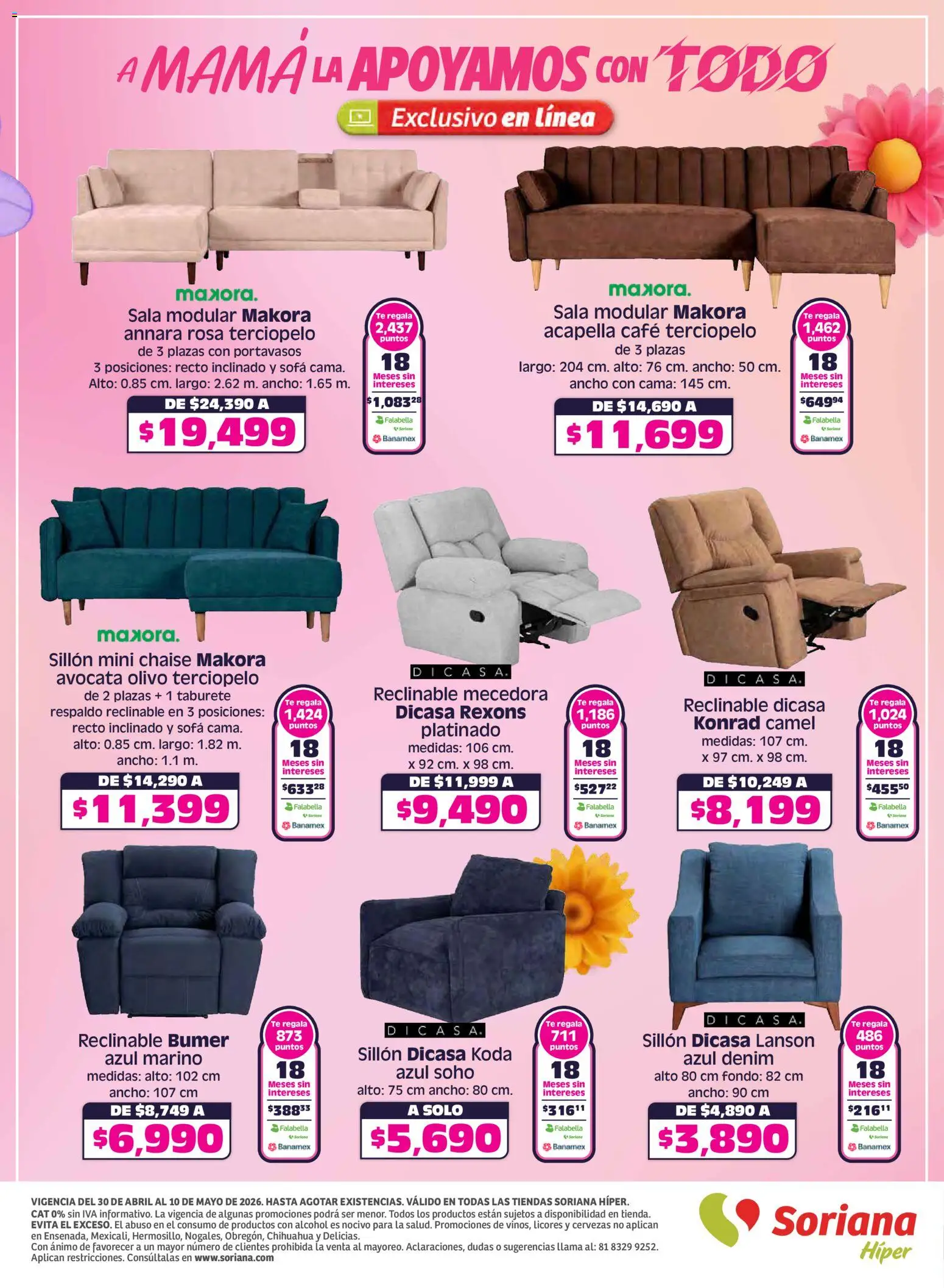 Nuevas ofertas de Soriana válidas en toda la República Mexicana desde el 30.04.2026. ¡Encuentra las mejores ofertas en Soriana A mamá la apoyamos con todo Híper Nacional! | Página: 36