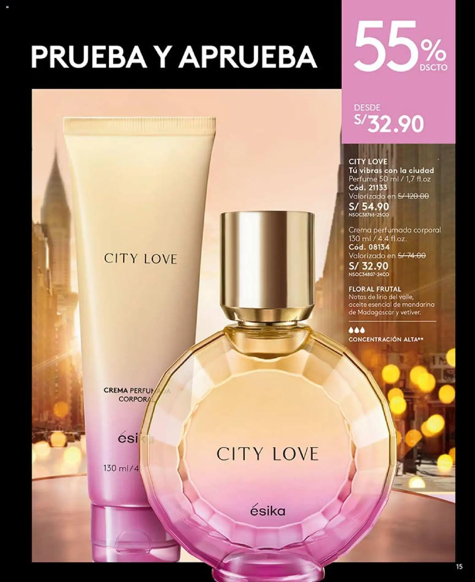 Catálogo Ésika válido desde 14.03.2026 | Página: 15 | Productos: Aceite, Crema, Perfume