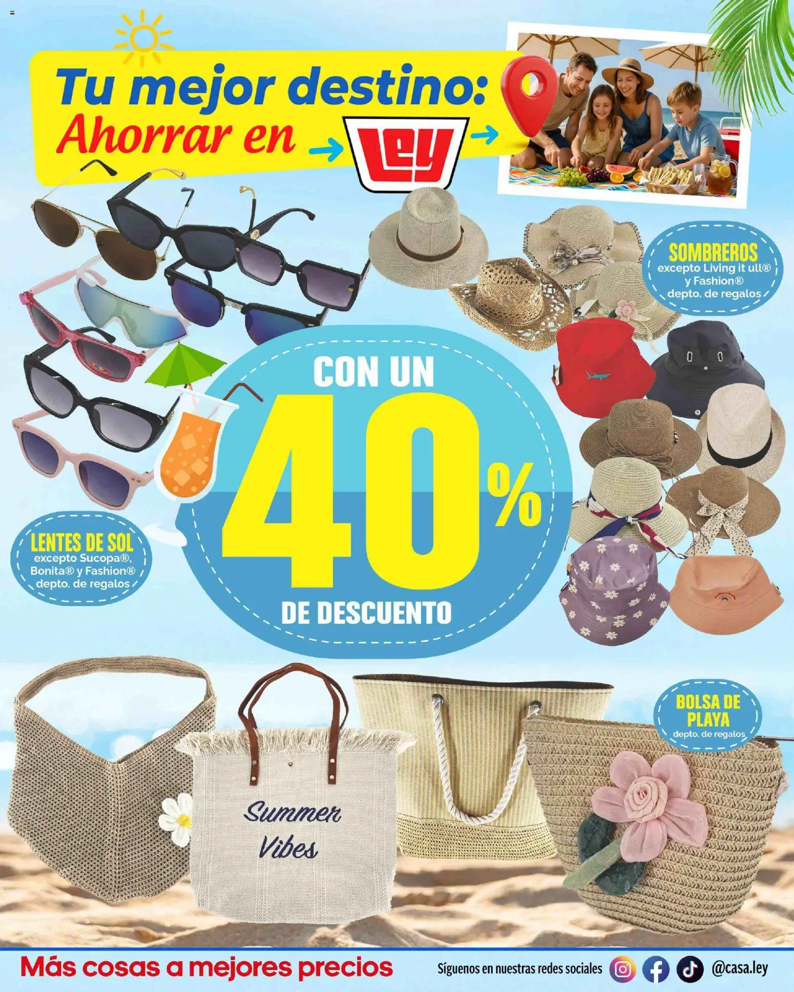 Nuevas ofertas de Casa Ley válidas en toda la República Mexicana desde el 14.03.2026. ¡Encuentra las mejores ofertas en Casa Ley folleto Tu mejor destino Interior ! | Página: 31 | Productos: Lentes, Bolsa, Lentes de sol