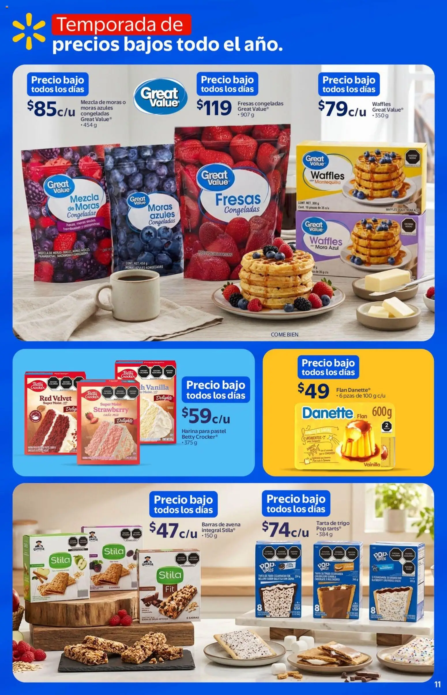 Nuevas ofertas de Walmart válidas en toda la República Mexicana desde el 29.04.2026. ¡Encuentra las mejores ofertas en Walmart folleto Temporada de precios bajos todo el año! | Página: 11