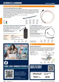 Preview of Jaycar Engineering & Scientific Catalogue 2025/2026  - valid from 09.07.2025 | Page: 166 | Products: Light, Clip, Watch, Cable