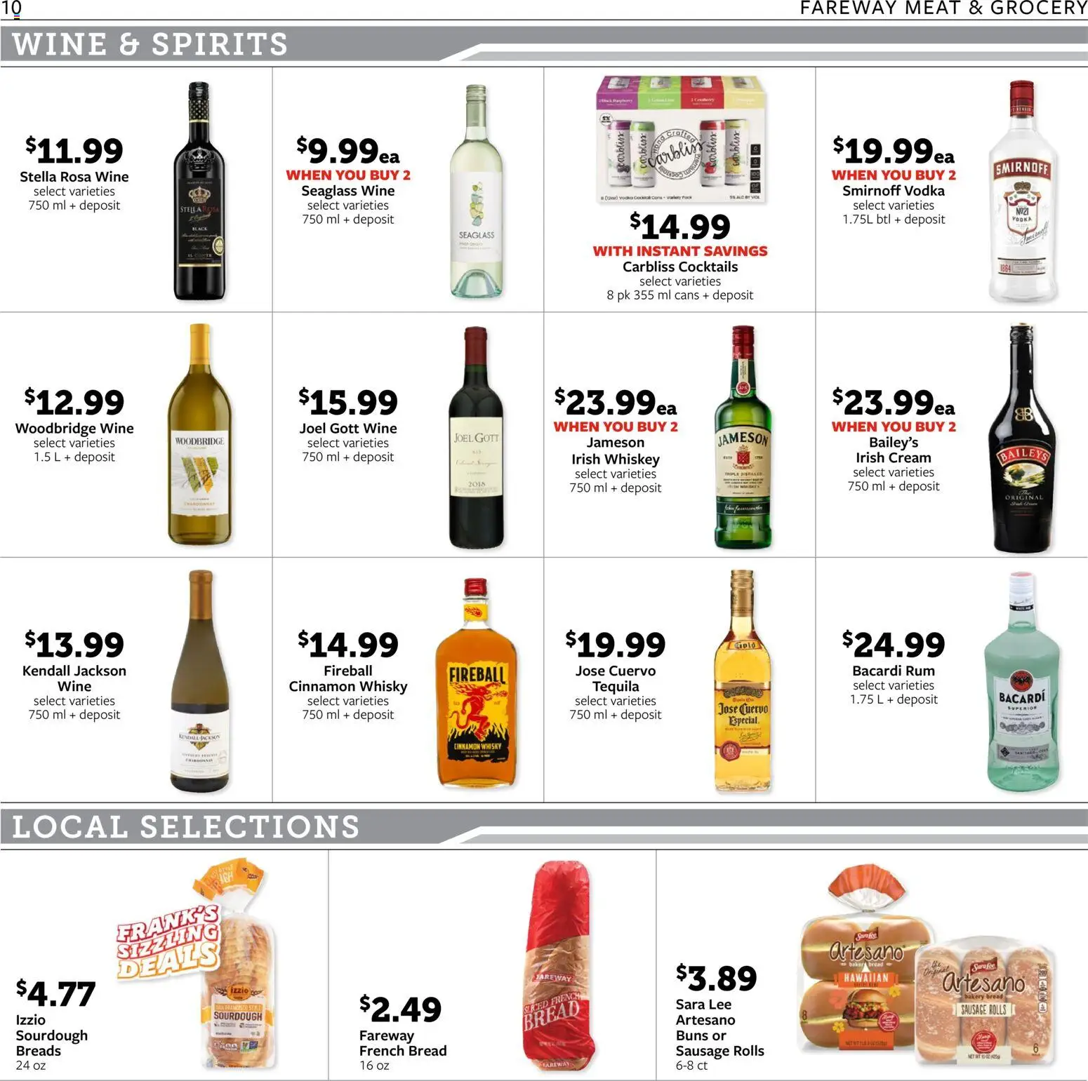Fareway Weekly Ad - valid from 09.03.2026 | Page: 10 | Products: Bakery, Bread, Cream, Vodka