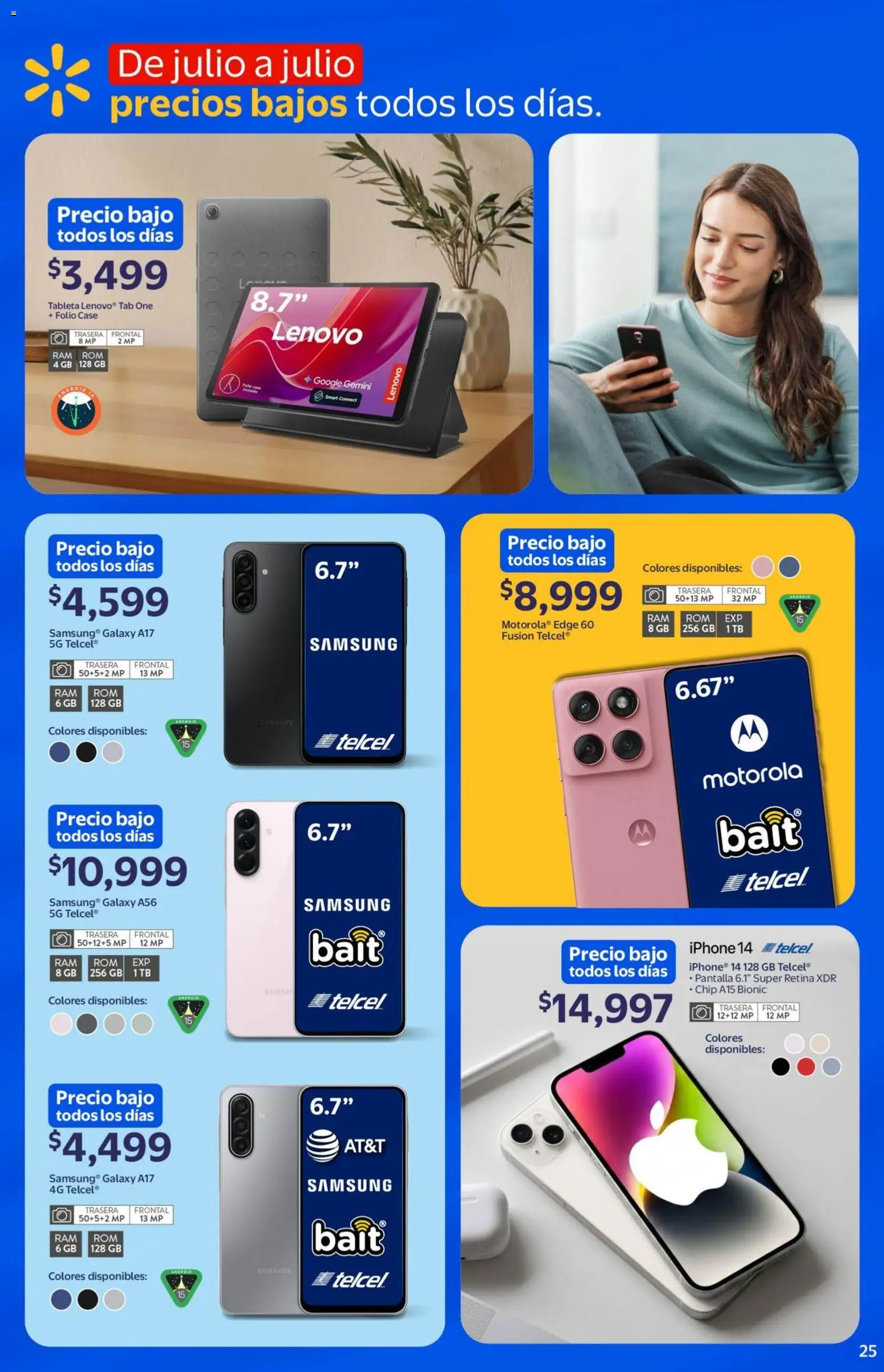 Nuevas ofertas de Walmart válidas en toda la República Mexicana desde el 29.04.2026. ¡Encuentra las mejores ofertas en Walmart folleto Temporada de precios bajos todo el año! | Página: 25