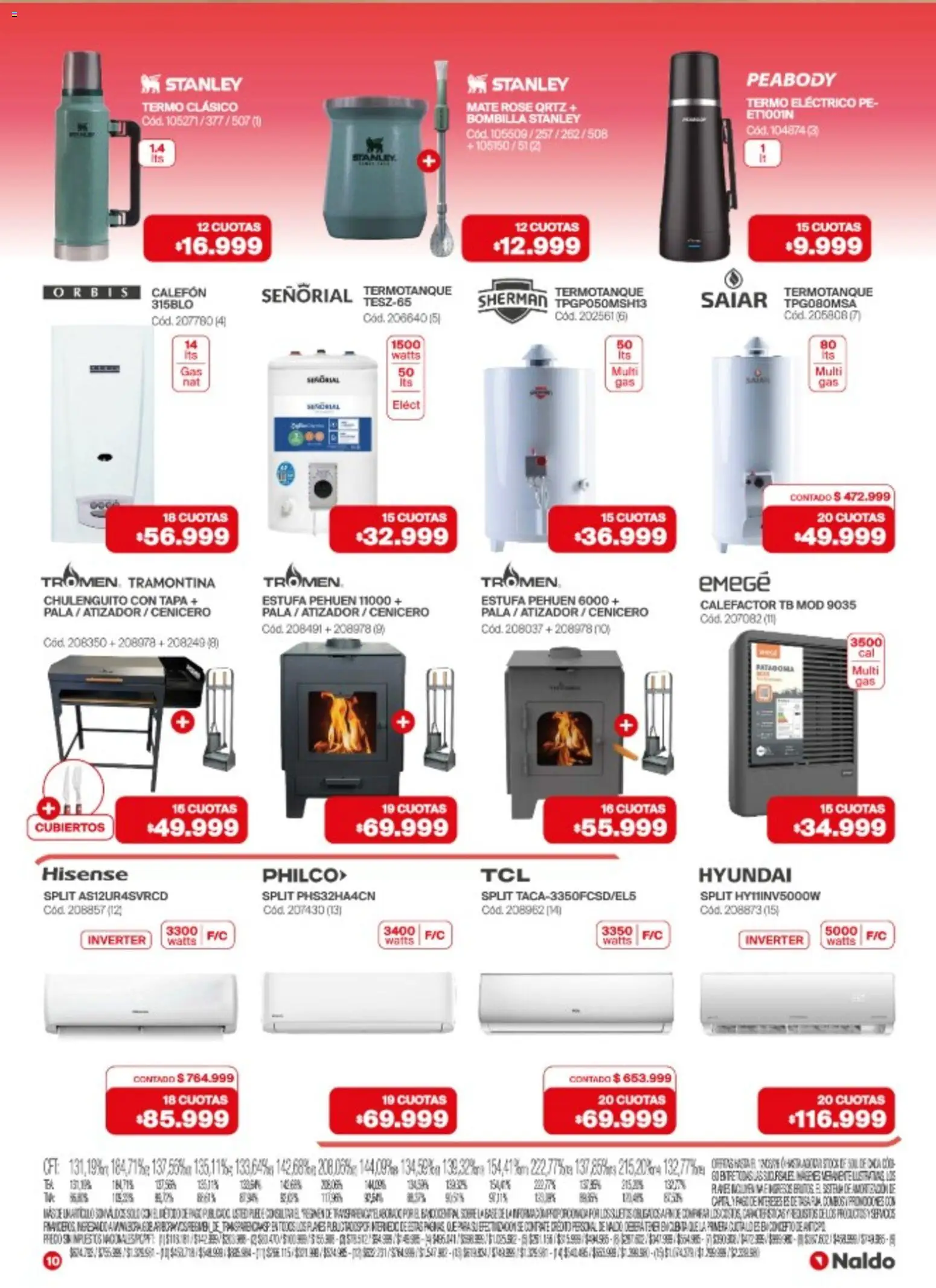 Naldo catálogo │ válido desde el 02.03.2026 | Página: 10 | Productos: Termo, Calefactor, Pala, Bombilla