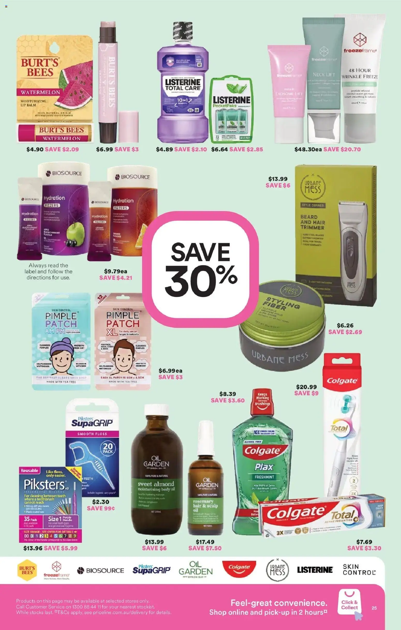 Priceline Pharmacy catalogue - valid from 05.03.2026 | Page: 25 | Products: Tea, Water, Toothbrush, Body oil