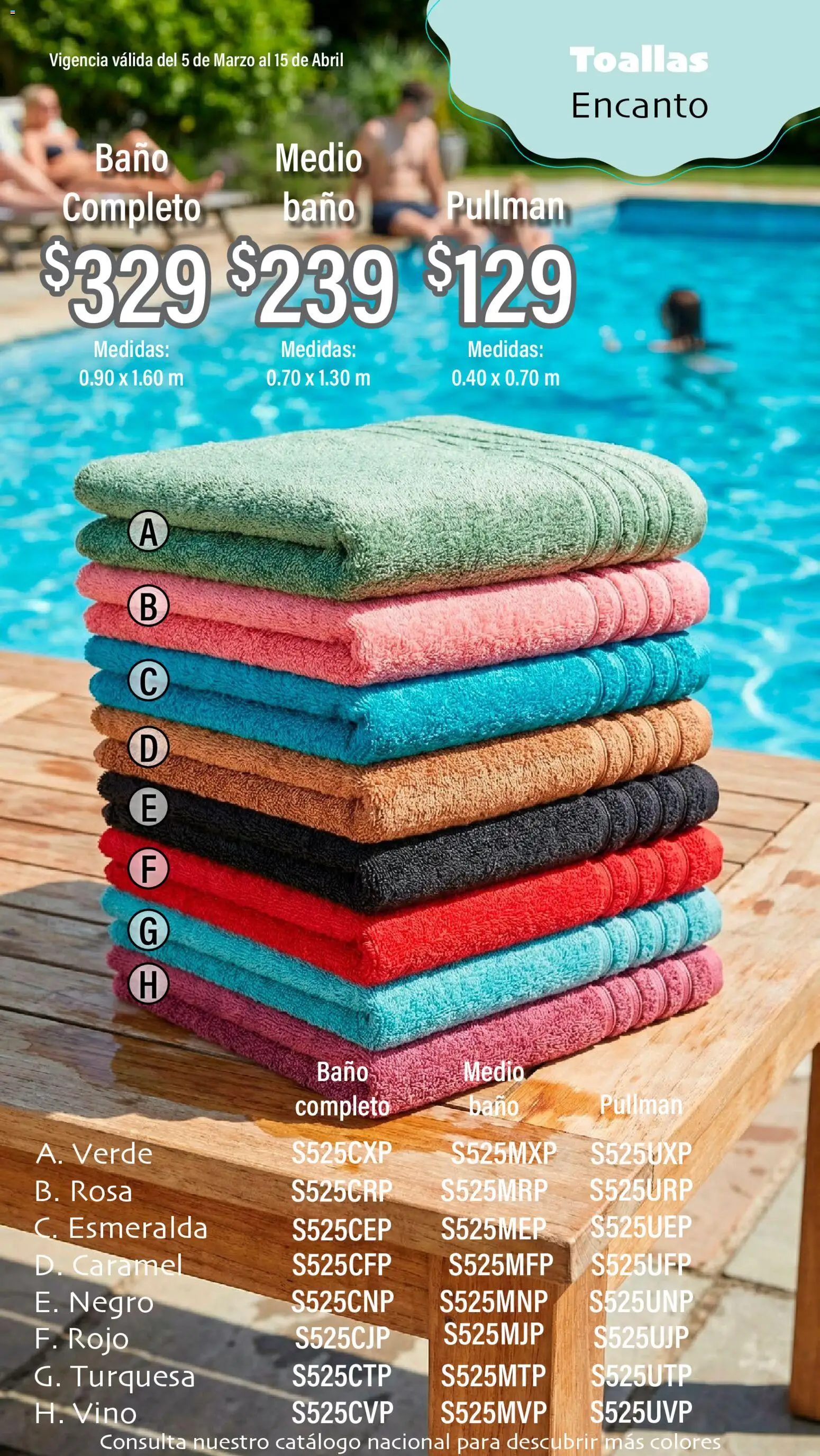 Nuevas ofertas de Colchas Concord válidas en toda la República Mexicana desde el 05.03.2026. ¡Encuentra las mejores ofertas en Colchas Concord catálogo Vacaciones! | Página: 5 | Productos: Vino, Toallas, Baño