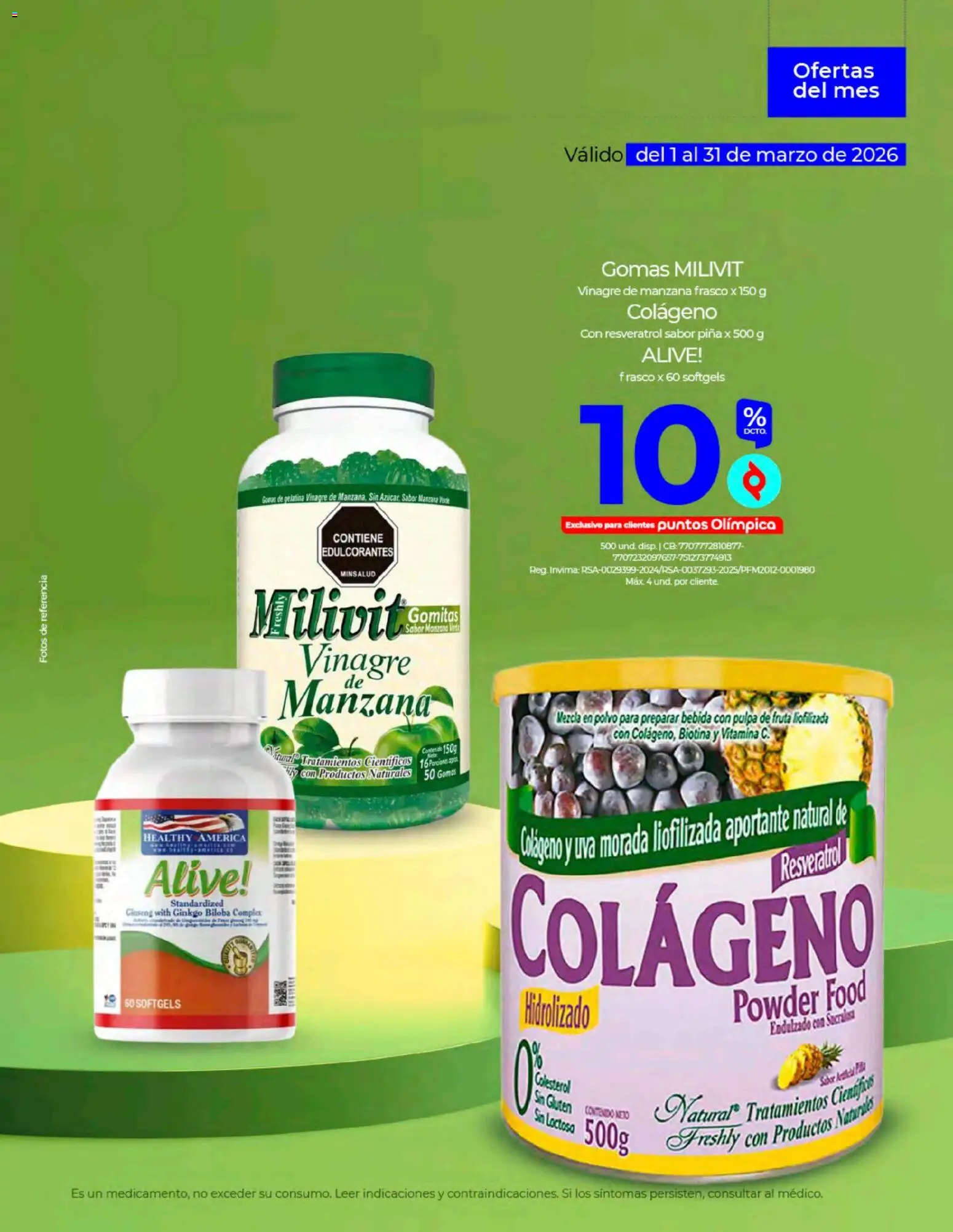 Olímpica revista - valida desde el 01.03.2026 | Página: 11 | Productos: Piña, Frasco, Manzana, Vinagre