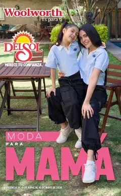Vista previa de Del Sol y Woolworth katalog Moda para Mamá , nuevo folleto de la tienda, válido en México a partir del 16.04.2026