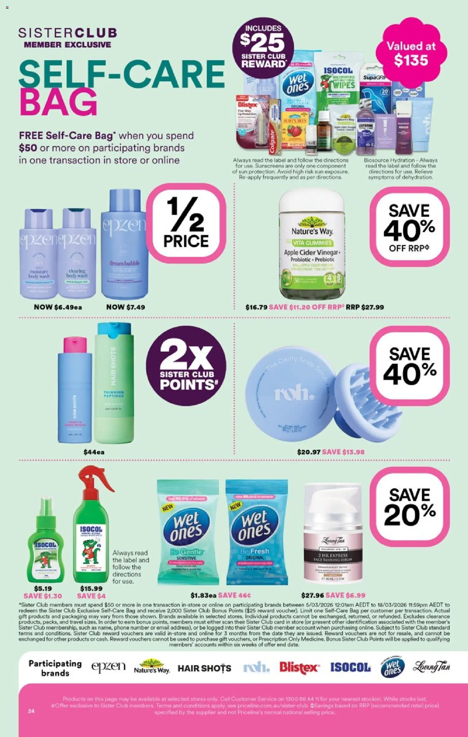 Priceline Pharmacy catalogue - valid from 05.03.2026 | Page: 24 | Products: Vinegar, Date, Phone, Bag