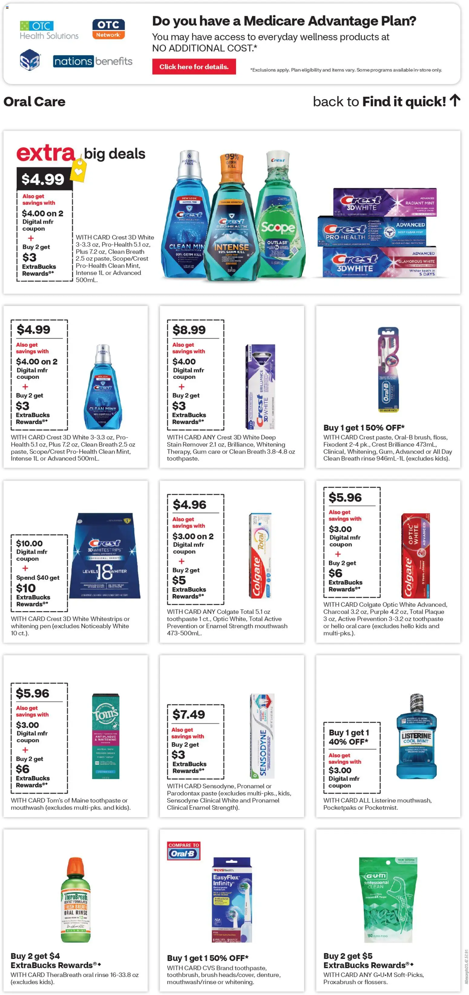 CVS Pharmacy Weekly Ad - CA - valid from 15.03.2026 | Page: 14 | Products: Pen, Brush, Toothpaste, Stain remover