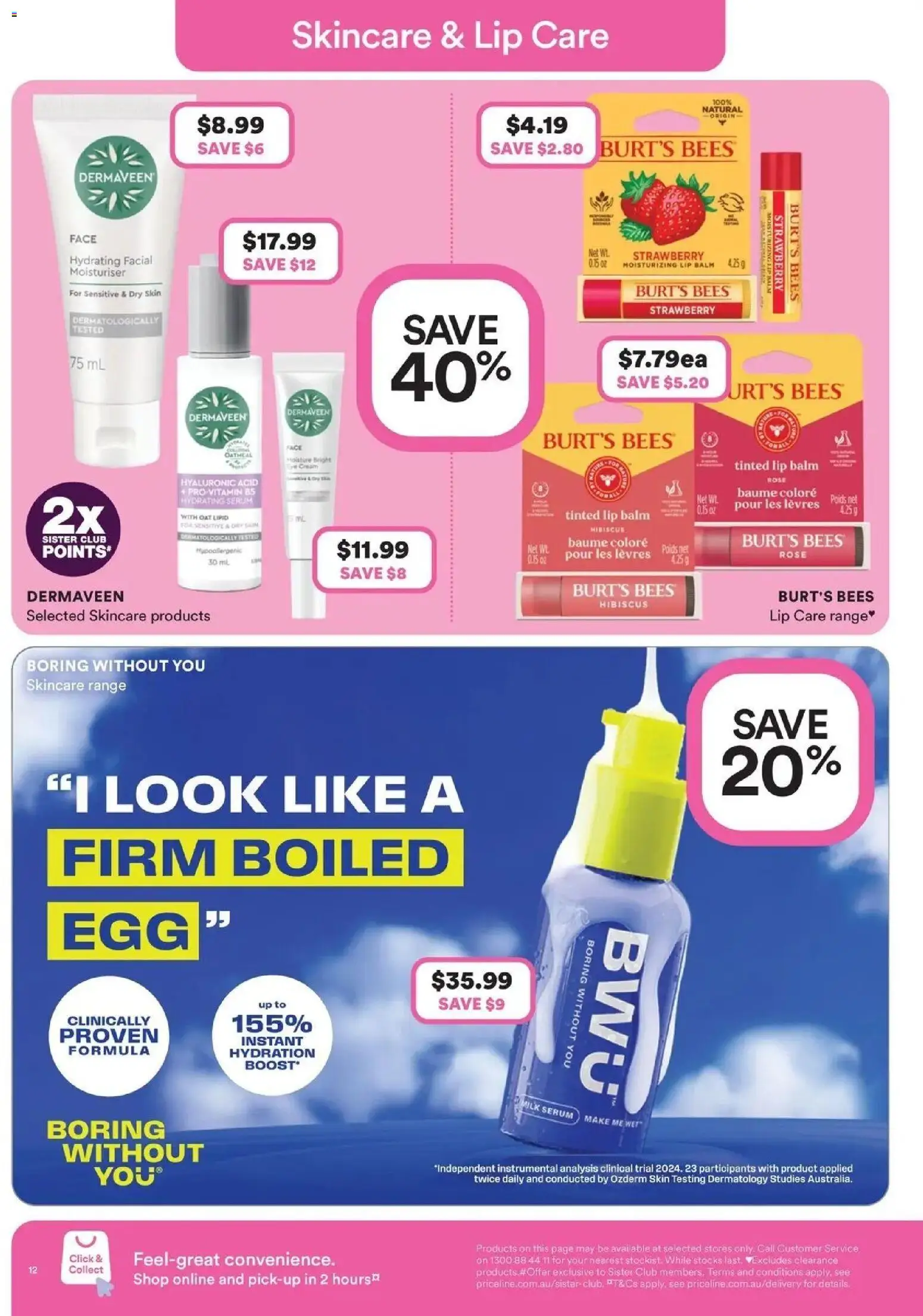 Priceline Pharmacy catalogue - valid from 23.04.2026 | Page: 12 | Products: Moisturiser, Cream, Lip care
