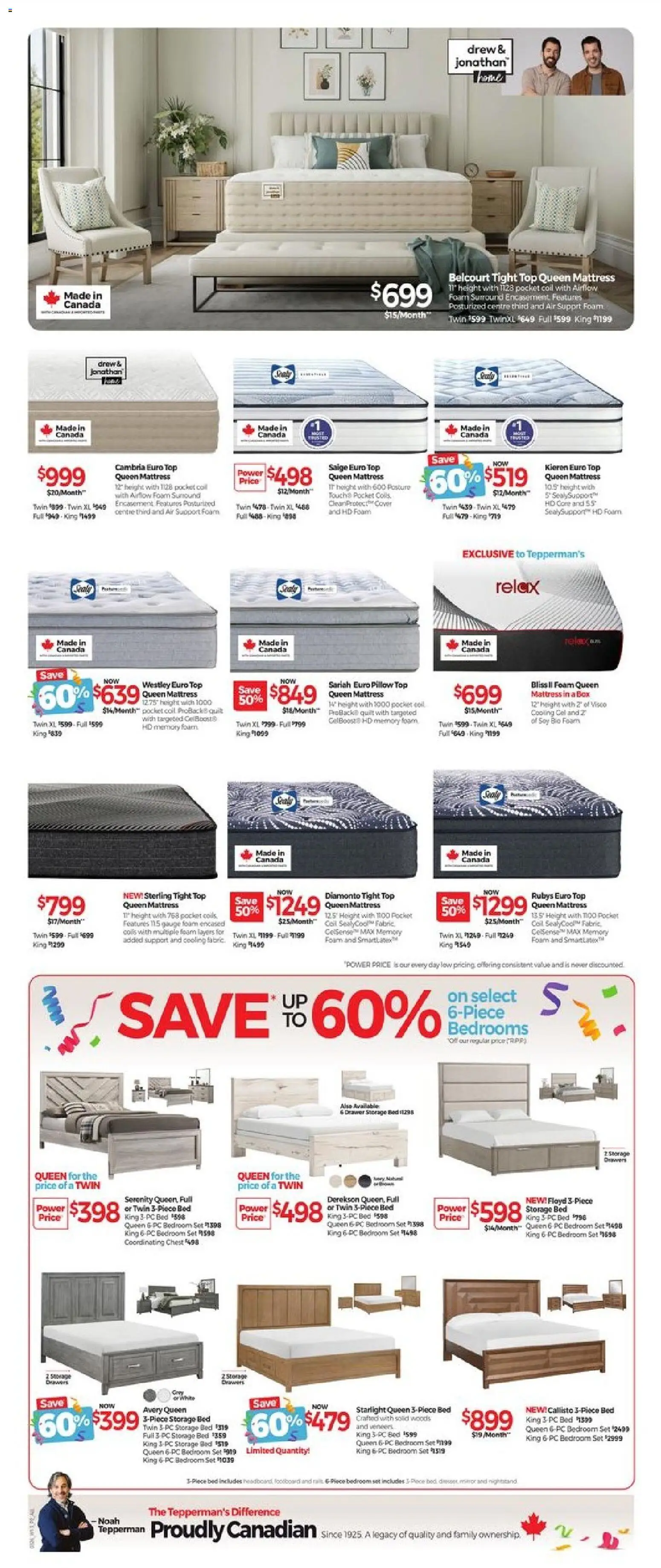 Tepperman's flyer valid from 06.03.2026 | Page: 2 | Products: PC, Bed, Pillow, Box