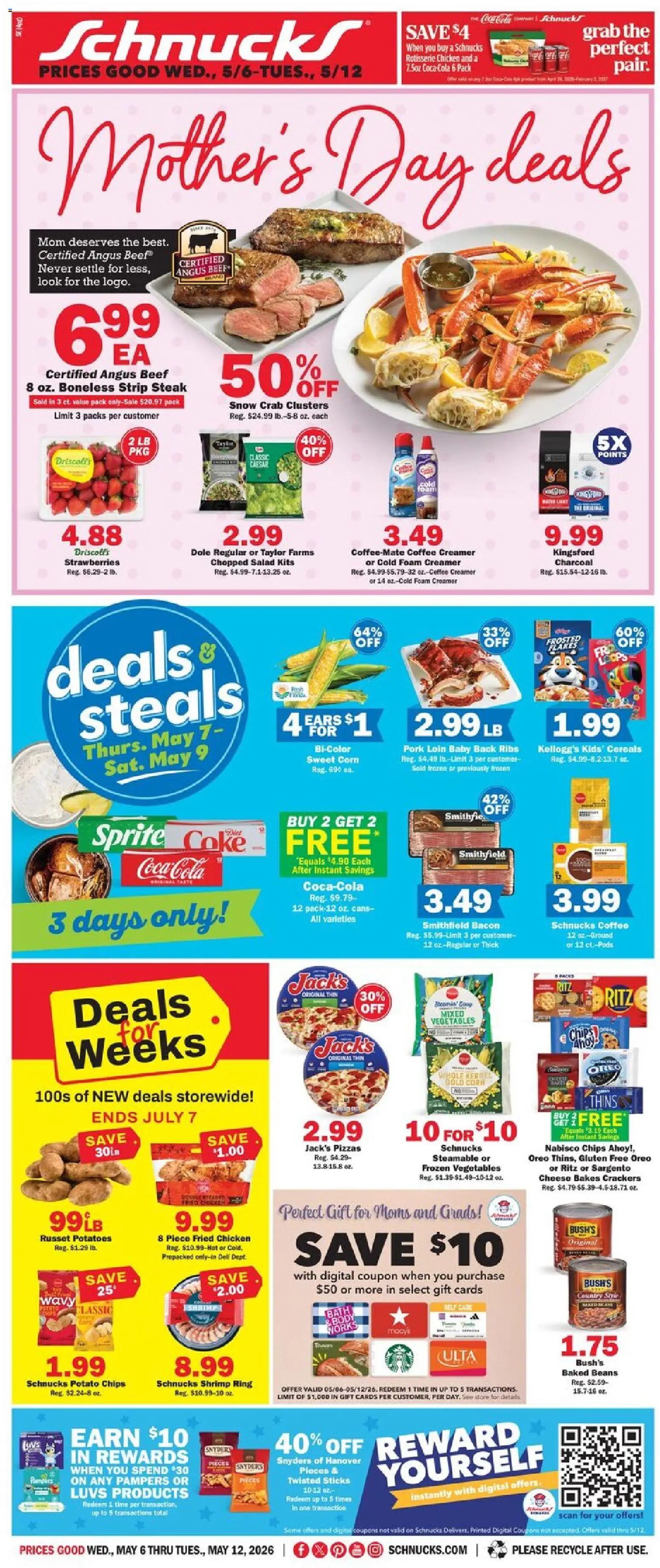 Schnucks Weekly Print Ad - IN - valid from 06.05.2026 | Page: 3 | Products: Ring, Coffee, Pork, Cereals