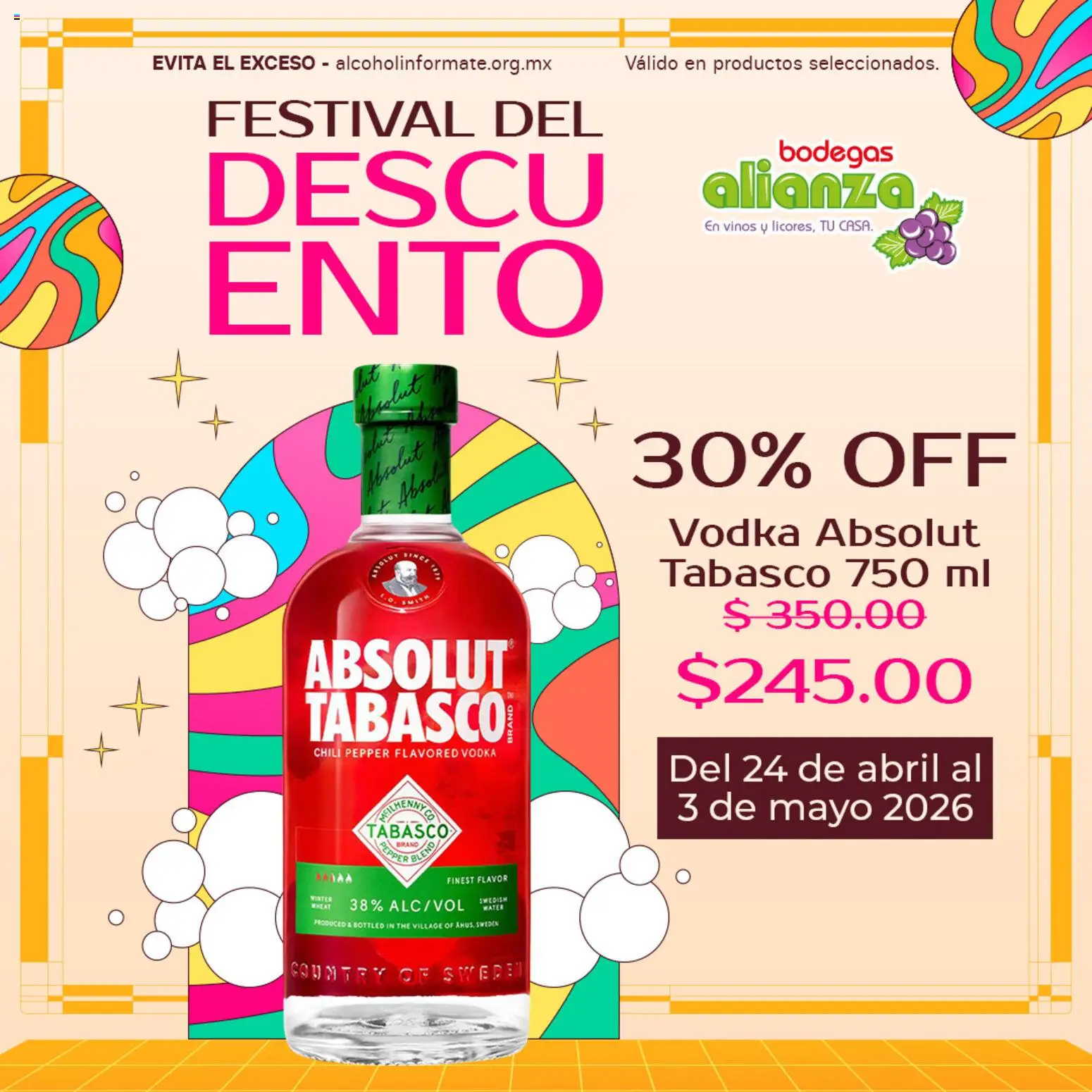 Nuevas ofertas de Bodegas Alianza válidas en toda la República Mexicana desde el 24.04.2026. ¡Encuentra las mejores ofertas en Bodegas Alianza catálogo Festival del descuento! | Página: 2