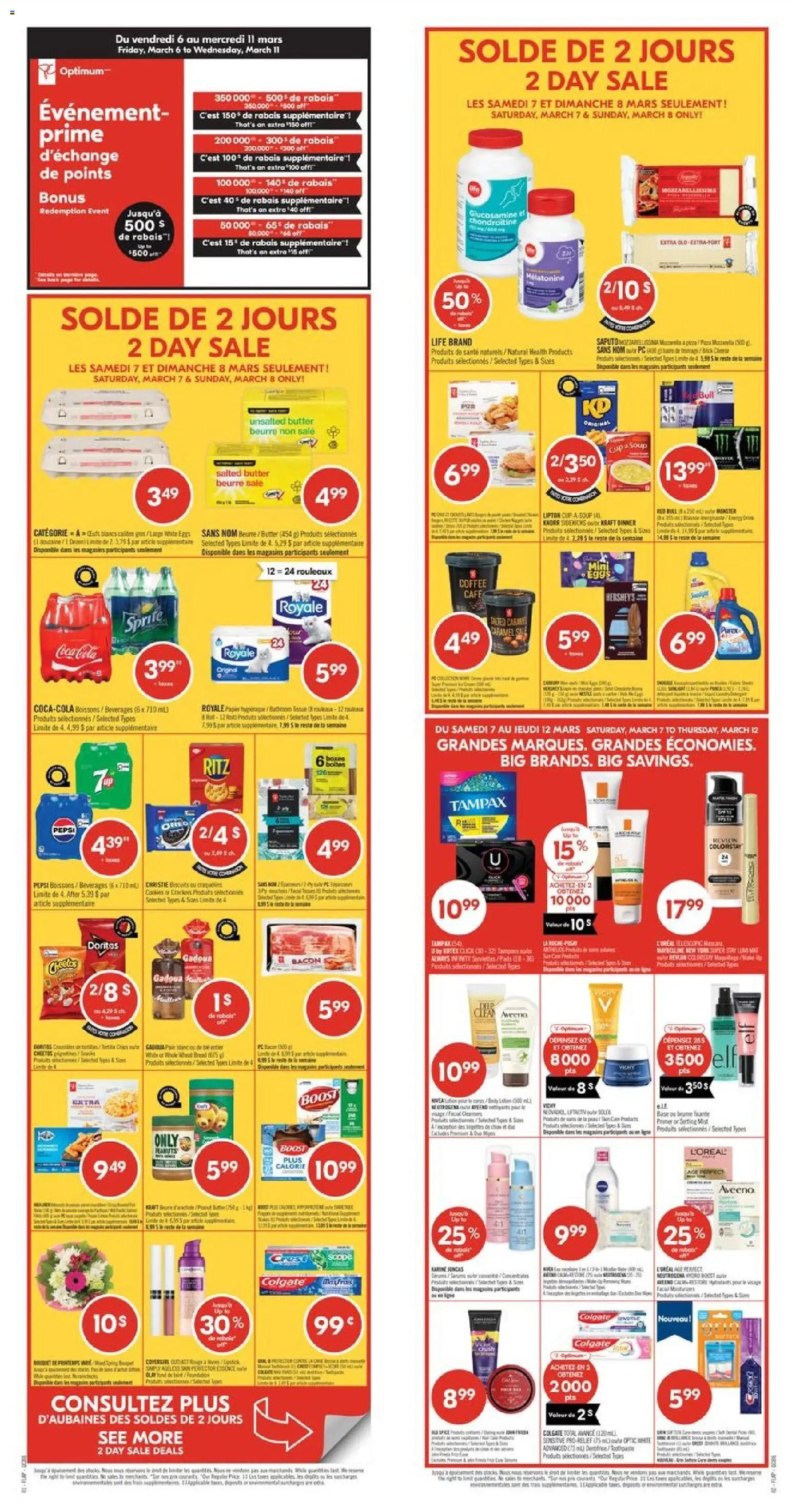 Pharmaprix flyer valid from 06.03.2026 | Page: 1 | Products: Ice cream, Lipstick, Toothpaste, Cheese