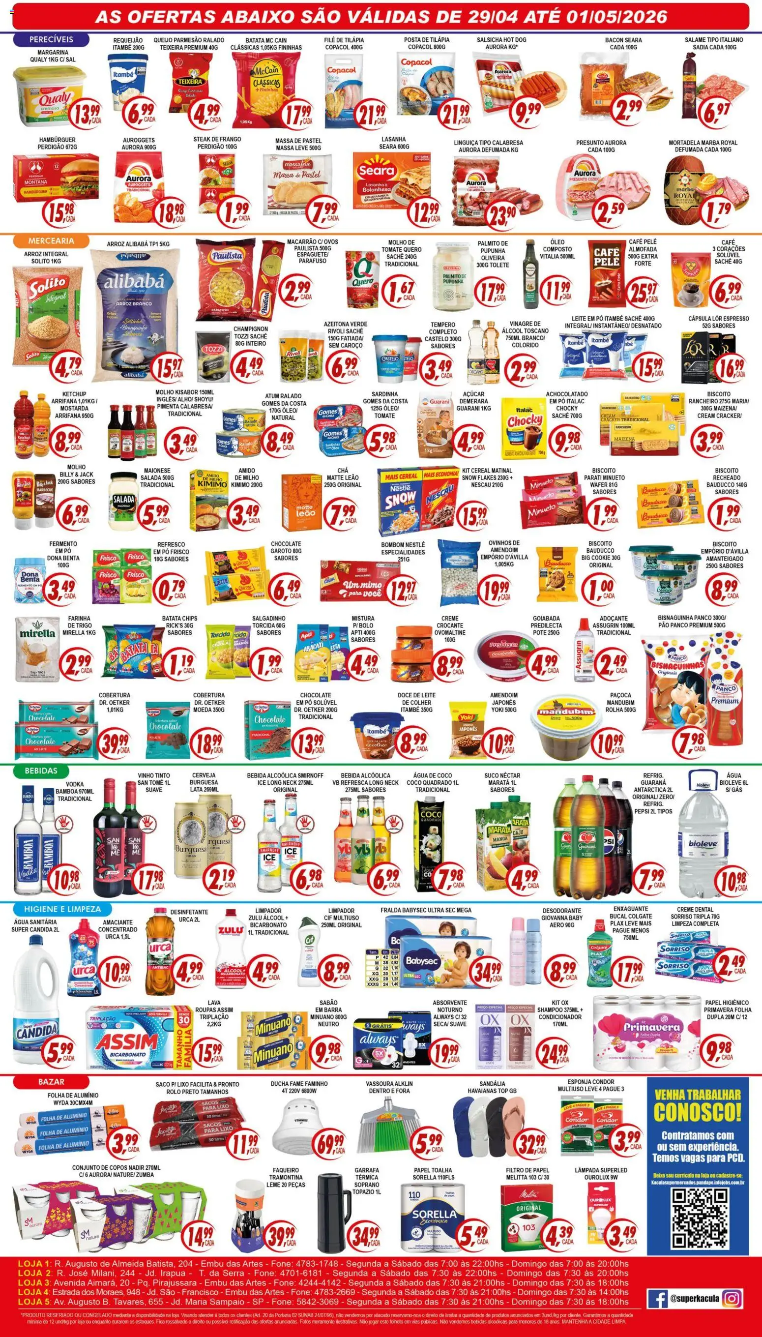 Kaçula Folheto - válido de 29.04.2026 | Página: 2 | Produtos: Pão, Chocolate, Bolo, Vassoura