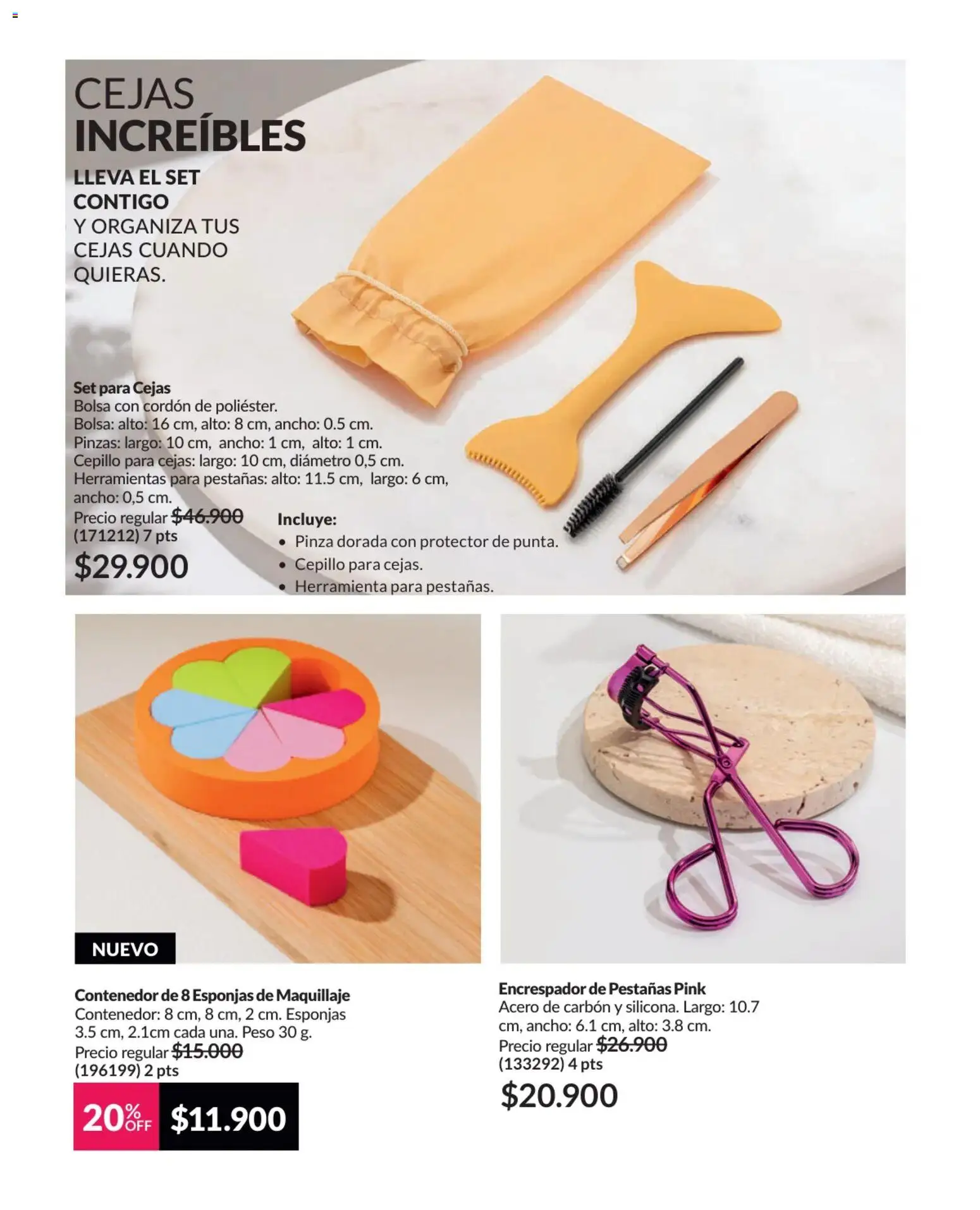 Avon revista - valida desde el 25.02.2026 | Página: 175 | Productos: Pinza, Bolsa, Maquillaje, Cepillo