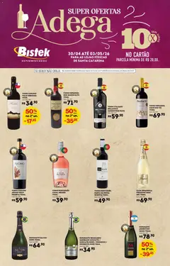 Bistek Supermercados ofertas Adega - Pré-Visualização do folheto da loja Bistek Supermercados, válido de 30.04.2026