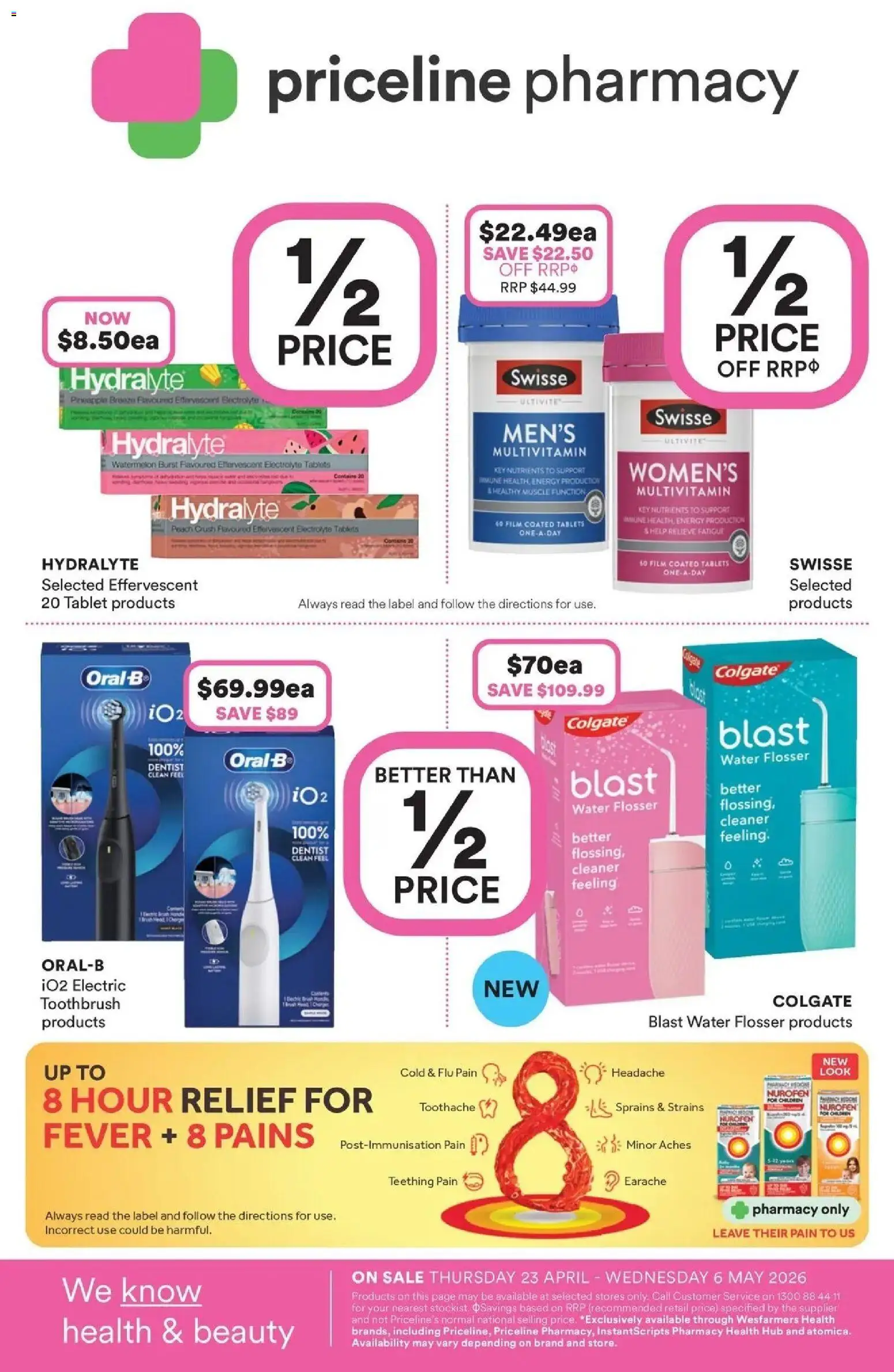 Priceline Pharmacy catalogue - valid from 23.04.2026 | Page: 36 | Products: Table, Cleaner, Toothbrush, Nutrients