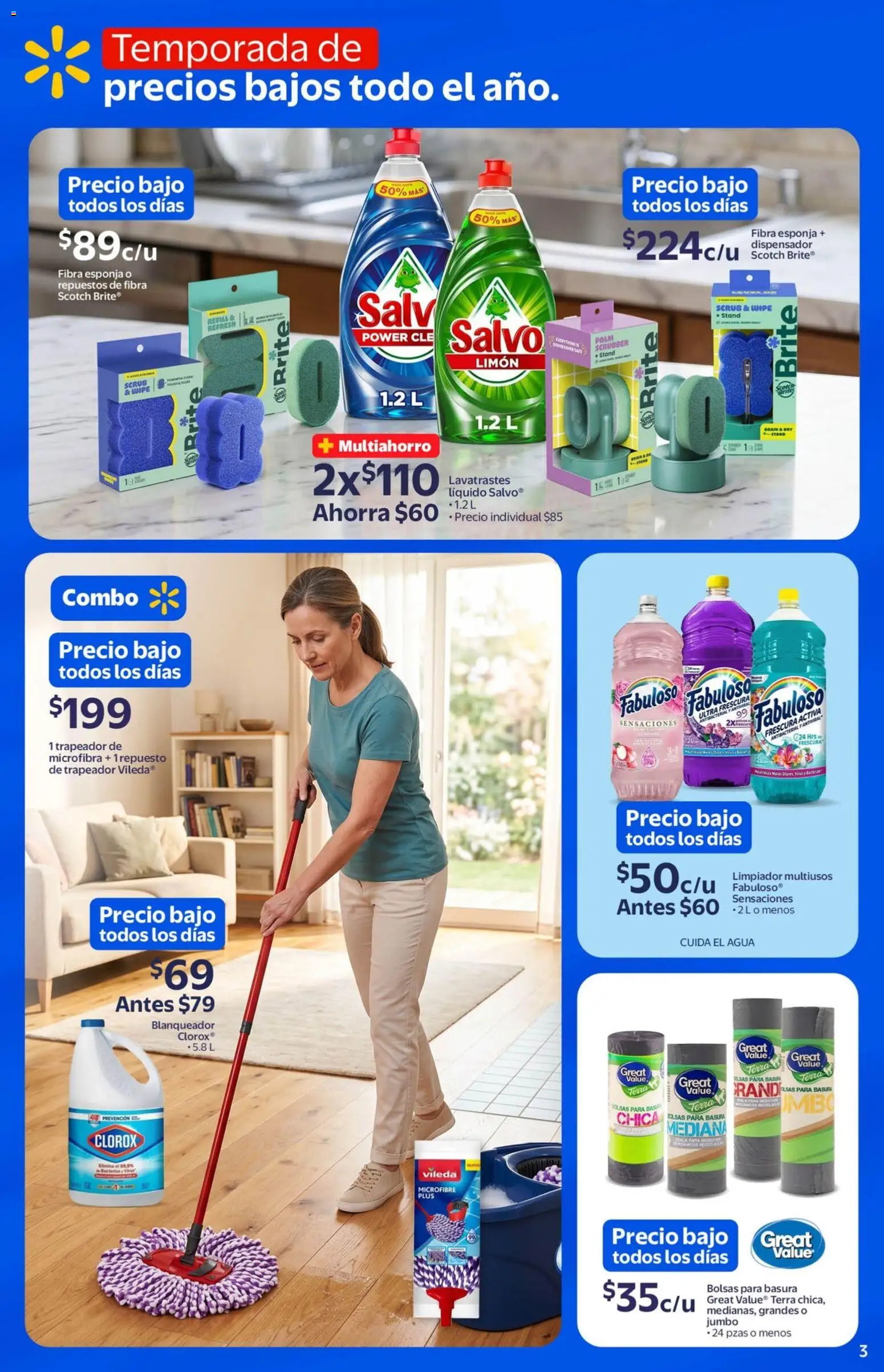Nuevas ofertas de Walmart válidas en toda la República Mexicana desde el 29.04.2026. ¡Encuentra las mejores ofertas en Walmart folleto Temporada de precios bajos todo el año! | Página: 3